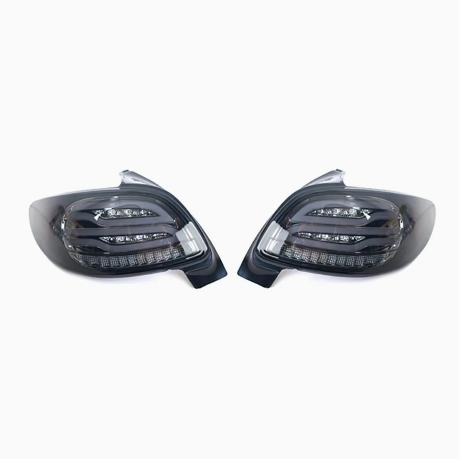 Faros Traseros Para Peugeot 206 2004-2008 2 Luces Traseras LED Lámpara DRL Freno Marcha Atrás Antiniebla Conjunto De Para Coche Plug And Play Piloto Trasero Coche(Light Black)