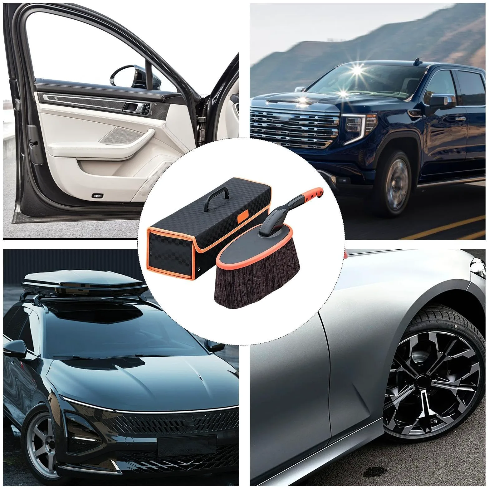 Plumero para coche, interior antiarañazos | Cepillo Detalle De Coche Para Remolque Camper Coche Sedan Pick-Up Moto Yate ATV Autocaravana Asientos Salpicks