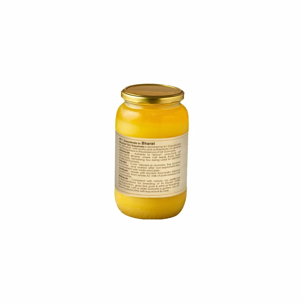 Ghee de Vaca Gir A2 250 ml (8.45 oz) Mantequilla Clarificada Sin OMG Sin Lactosa Apto para Dieta Cetogénica Método Bilona