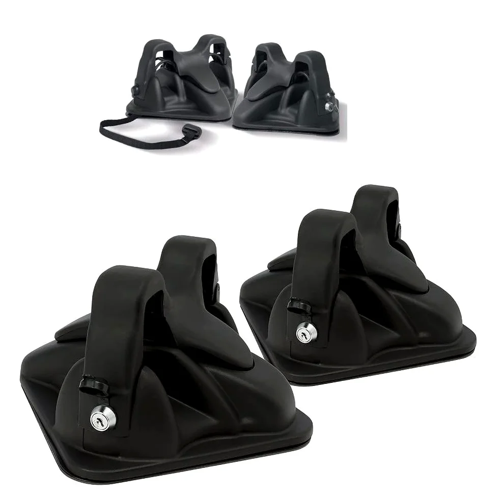 Soporte Esquis Compatible con Kia Stonic 5P a partir de 17 en adelante, Raised Portaesquís Magnético Shutle Universal para Techo de Coche, 2 Pares Esquís Homologado Imán