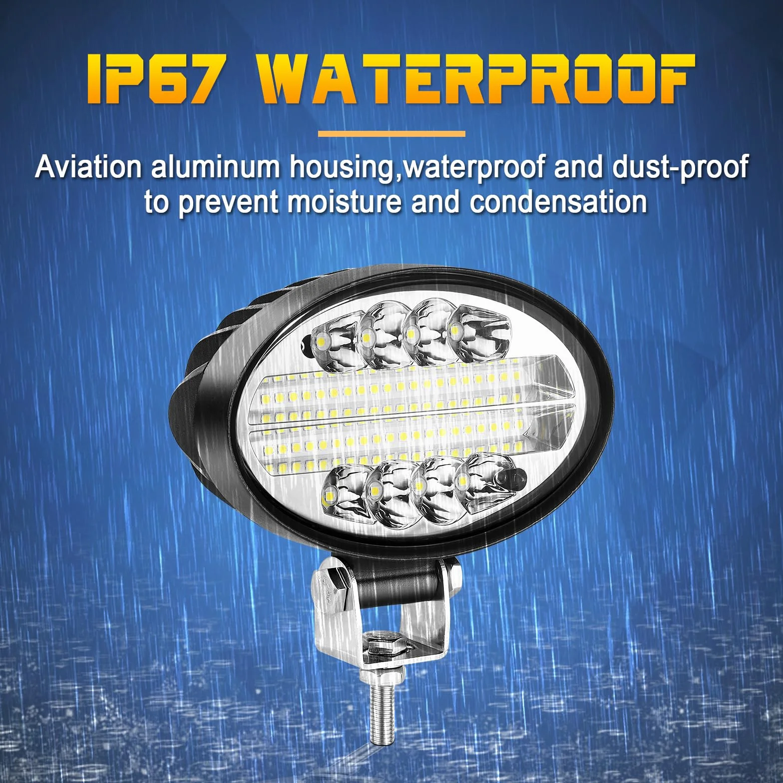 SKYWORLD 2 Pcs Ovalada Faros de Trabajo LED, 5.5 pulgadas 14cm 20W Inundacion spot lámpara trabajo led 12V 24V Focos Tractor Impermeable para Off road Camión Coche ATV SUV 4x4 faros antiniebla