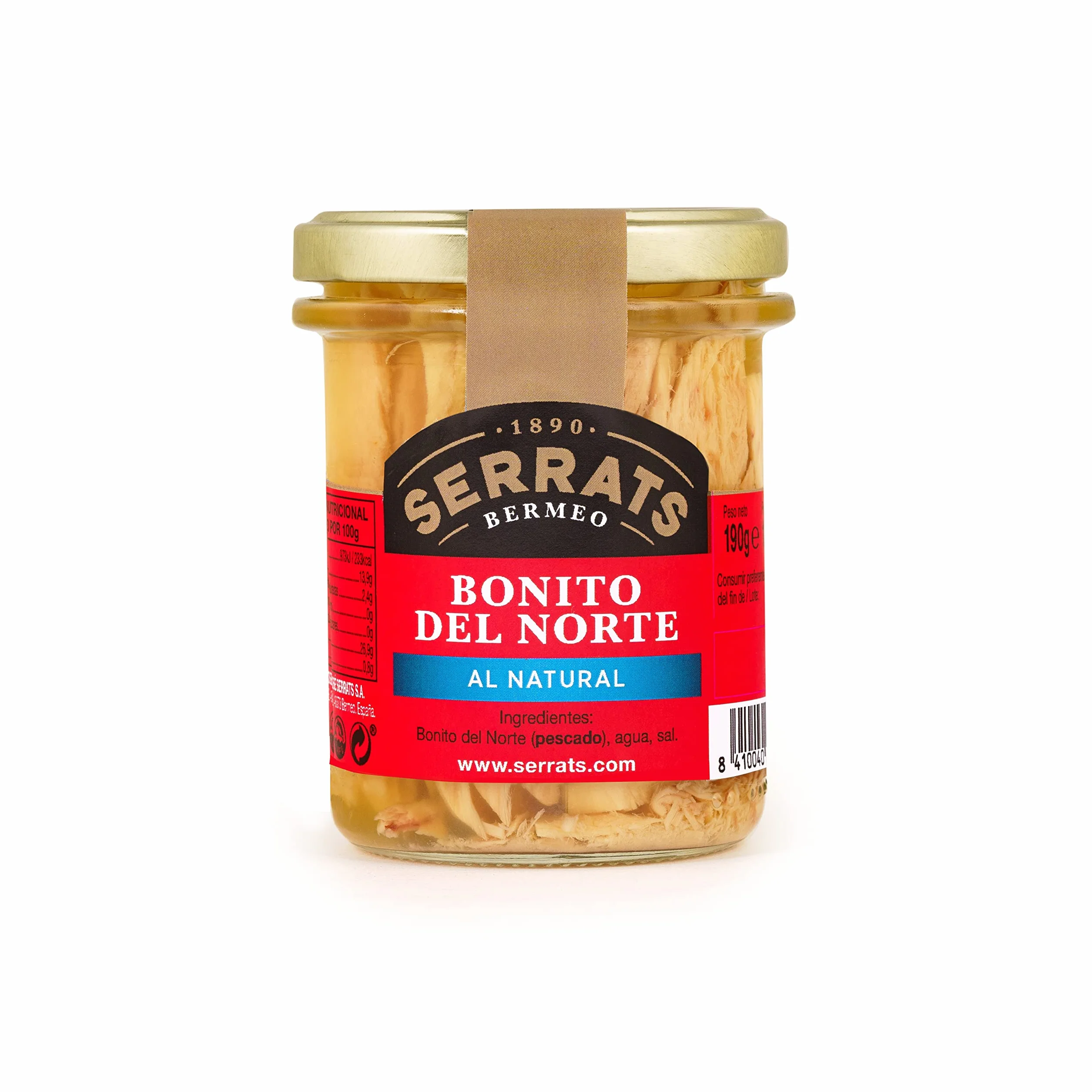 Conservas Serrats Bonito Del Norte al Natural 190g