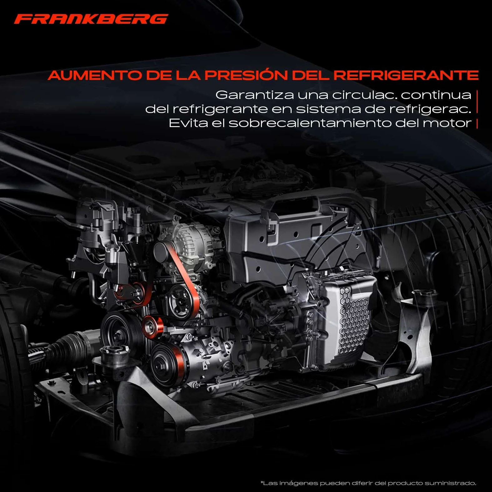 Frankberg Bomba de agua eléctrica 11517597715 | Compatible con: Z4 R.o.a.d.s.t.e.r E89, Serie 5 F10, X1 E84, 4 Cabriolet F33 F83, 4 Gran Coupé F36, X4 F26