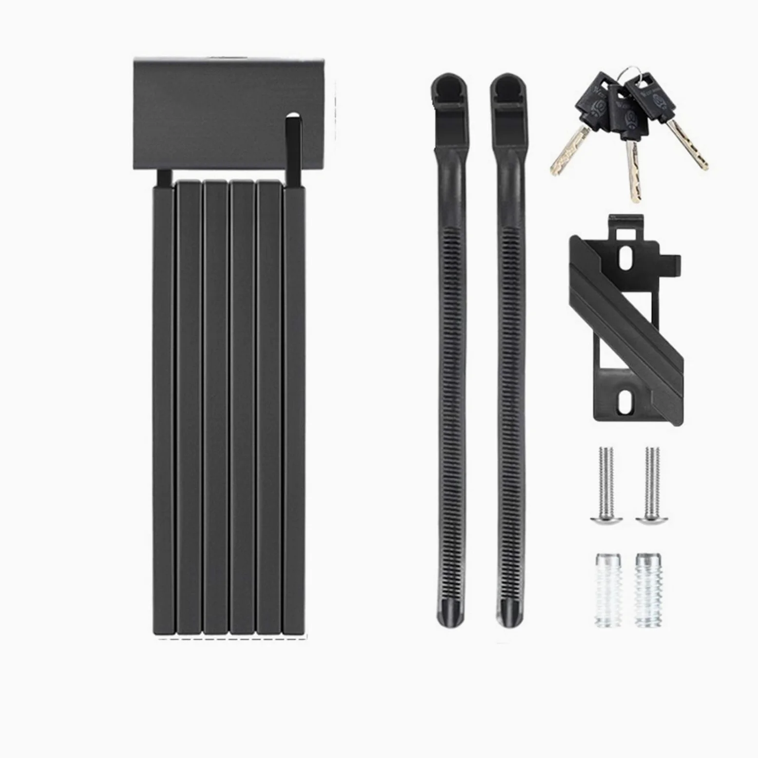 Candado Cadena Llave de Bloqueo de Bicicleta Plegable, candado de Cable de Cadena Pesada con contraseña antirrobo de Alta Seguridad para Motocicleta Candado Disco(95cm-3Key Black)