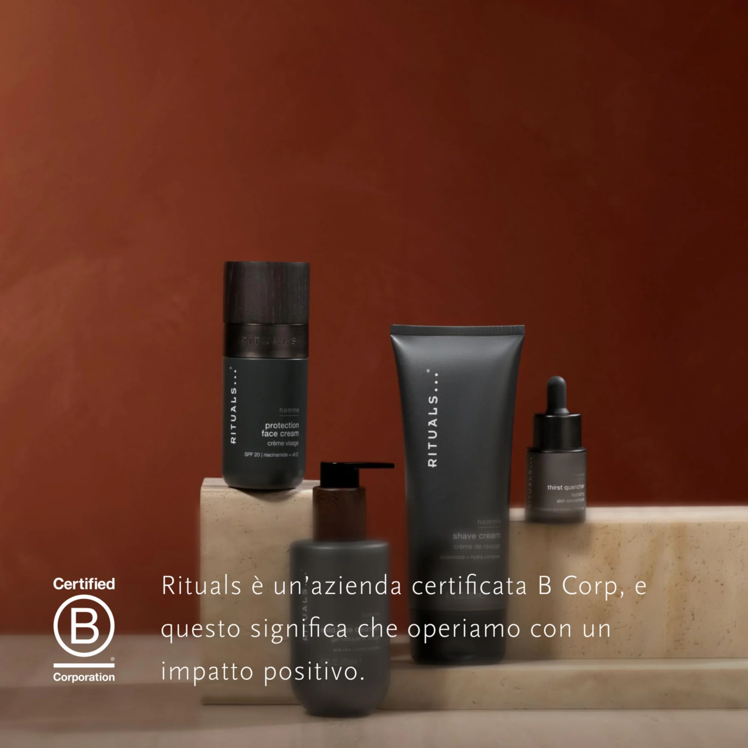 RITUALS The Ritual of Homme Ambientador de Coche Set – 1 Soporte de Madera Reutilizable + 2 Recargas – Ámbar Árabe y Almizcle – 2 x 3 g