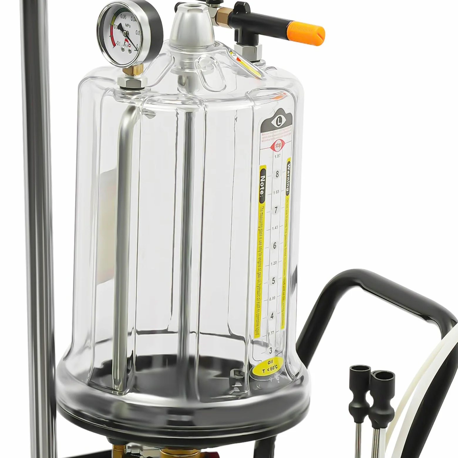 Colector de aceites usados, depósito de 75 l, depósito de recogida de aceite usado, depósito con válvula de seguridad