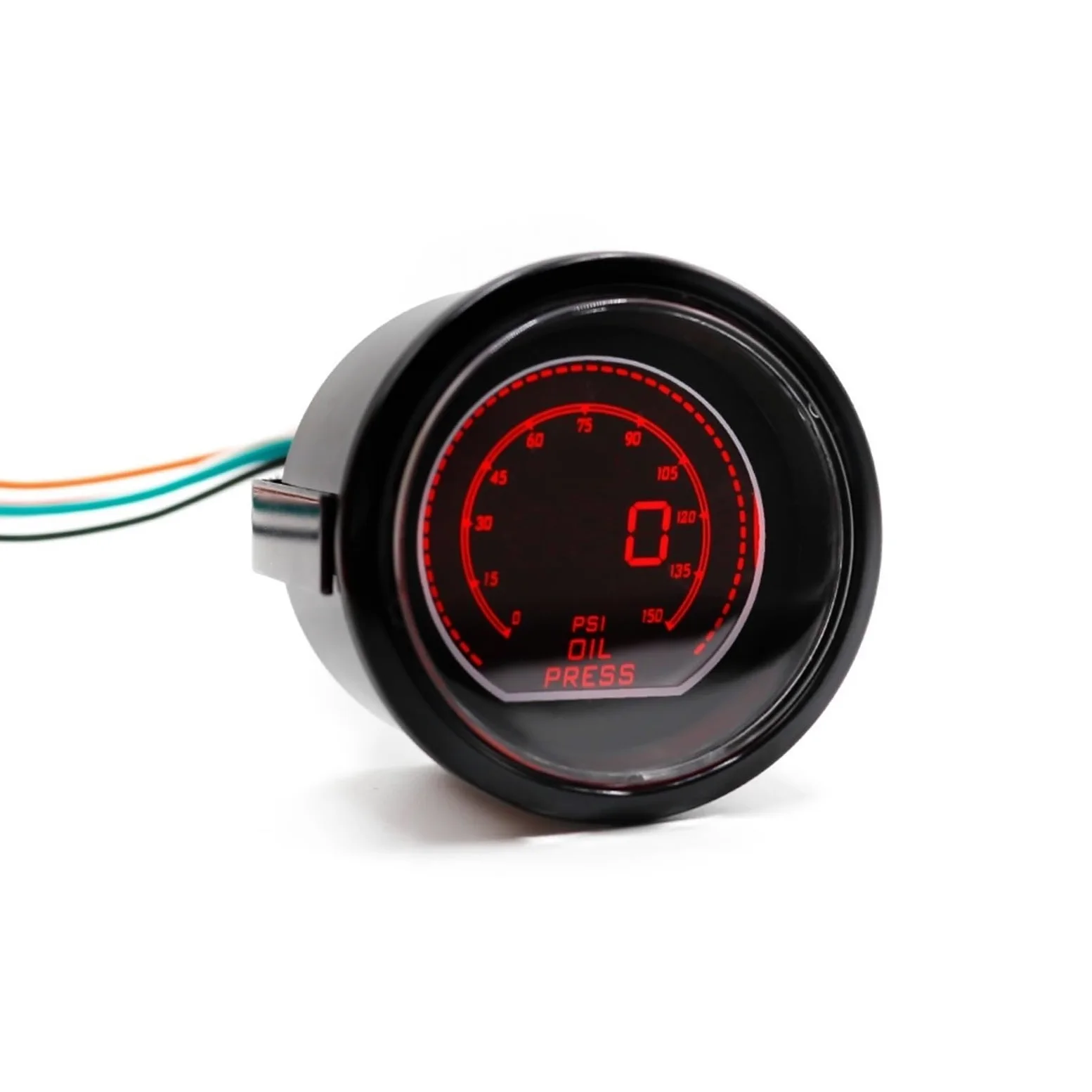 Medidor de presión de aceite de coche de 52mm y 2 pulgadas, indicador de presión de aceite Led rojo/azul de 0-150PSI con Sensor/medidor de coche