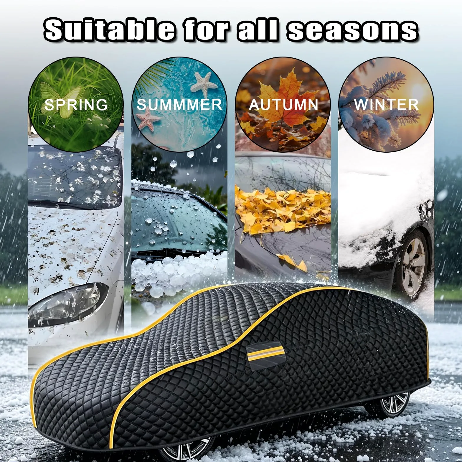 Funda Coche Antigranizo para Audi A7 (4G/4K) (2010-2024), Funda Coche Exterior Impermeable Resistente A La Nieve, A Los Rayos UV y Arañazos, Protección para Todo Tipo de Clima jt6