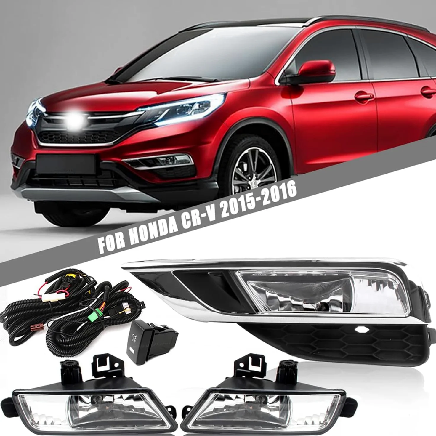 Luz de niebla de coche para 2015 2016 Honda CRV CRV luces antiniebla luces de coche con kit de cableado e interruptores