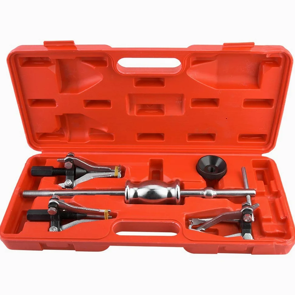 Wakects Herramienta de Extracción de Rodamientos, 5 Piezas, Acero al Carbono, con Martillo Deslizante de 1,2 kg