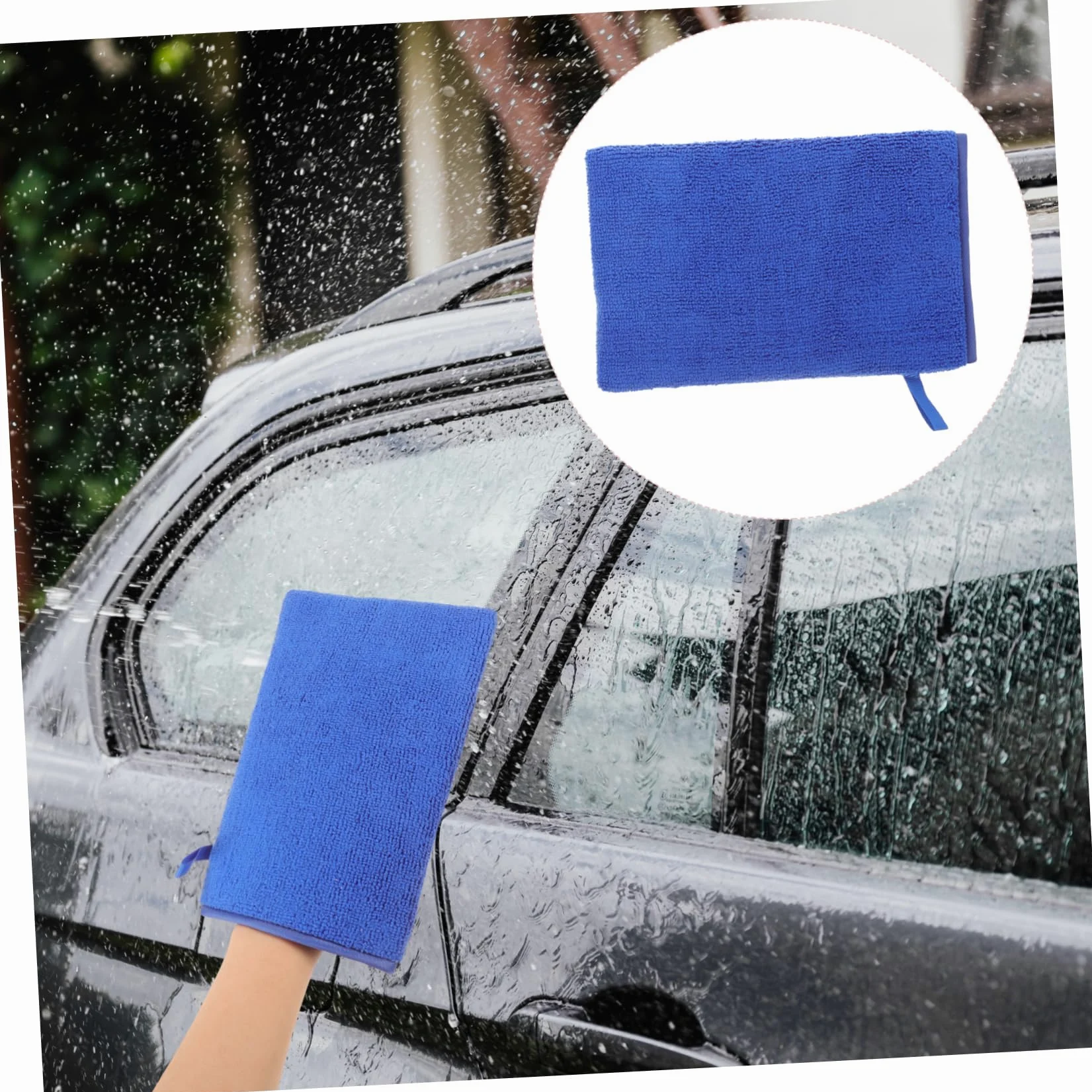 GLEAVI 3piezas Guante De Lavado De Arcilla para Coche Guante Descontaminante Reutilizable para Limpieza Exterior y Detallado Automotriz Azul