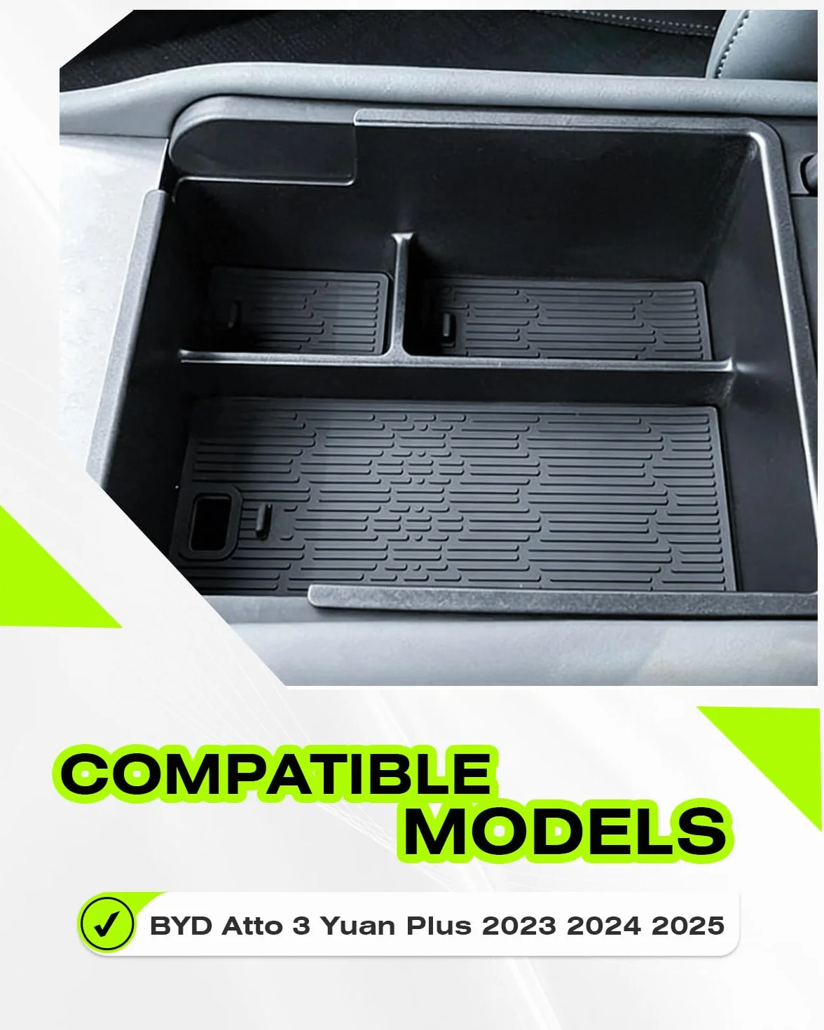 Compatible con BYD Atto 3 EVO 2026 2027 consola central, guantera, reposabrazos, caja de almacenamiento central, bandeja organizadora, para accesorios BYD Atto 3 Evo (no para Atto 3 2025)