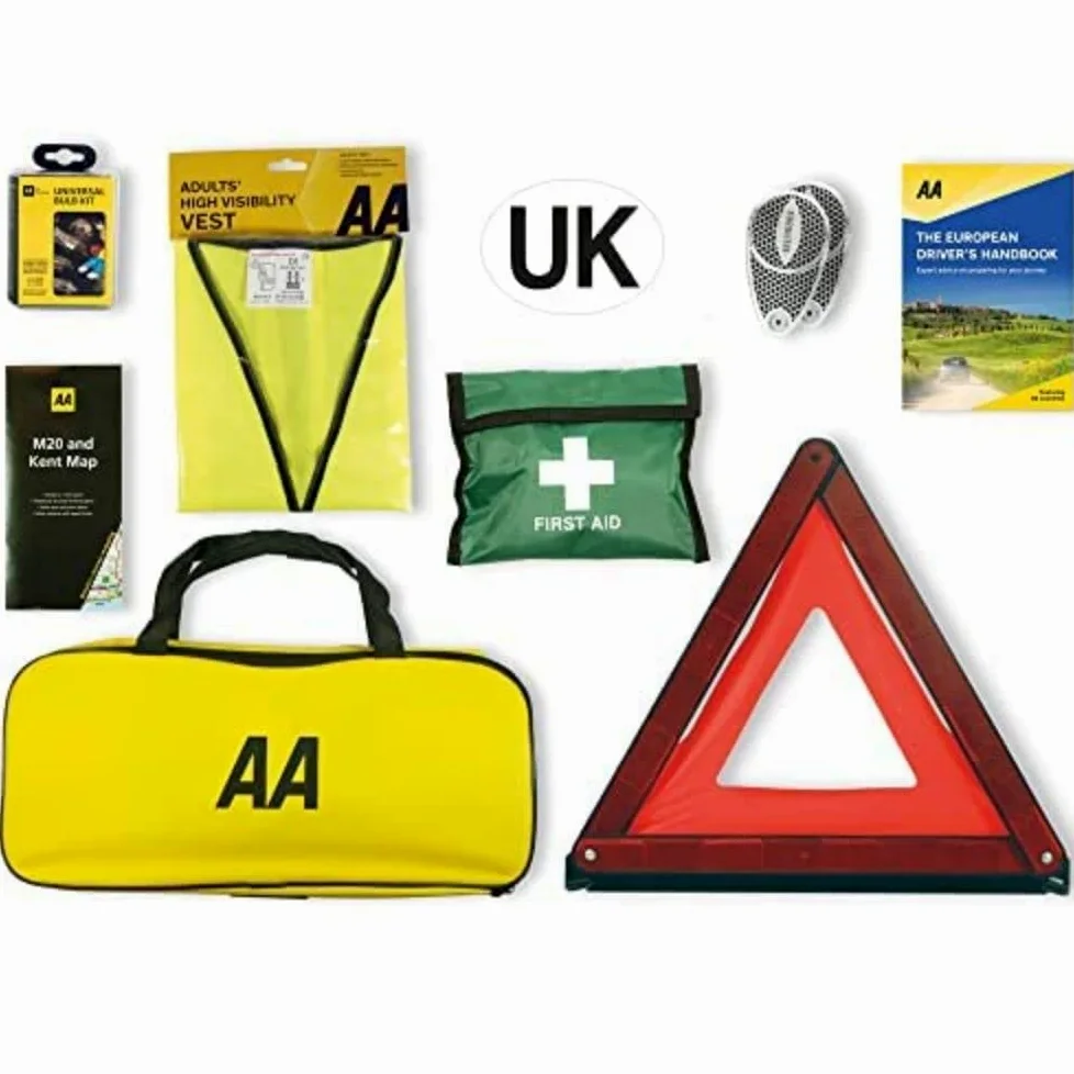 Kit de Viaje para Conducir por Europa y Francia, Bolsa de Almacenamiento con Cremallera
