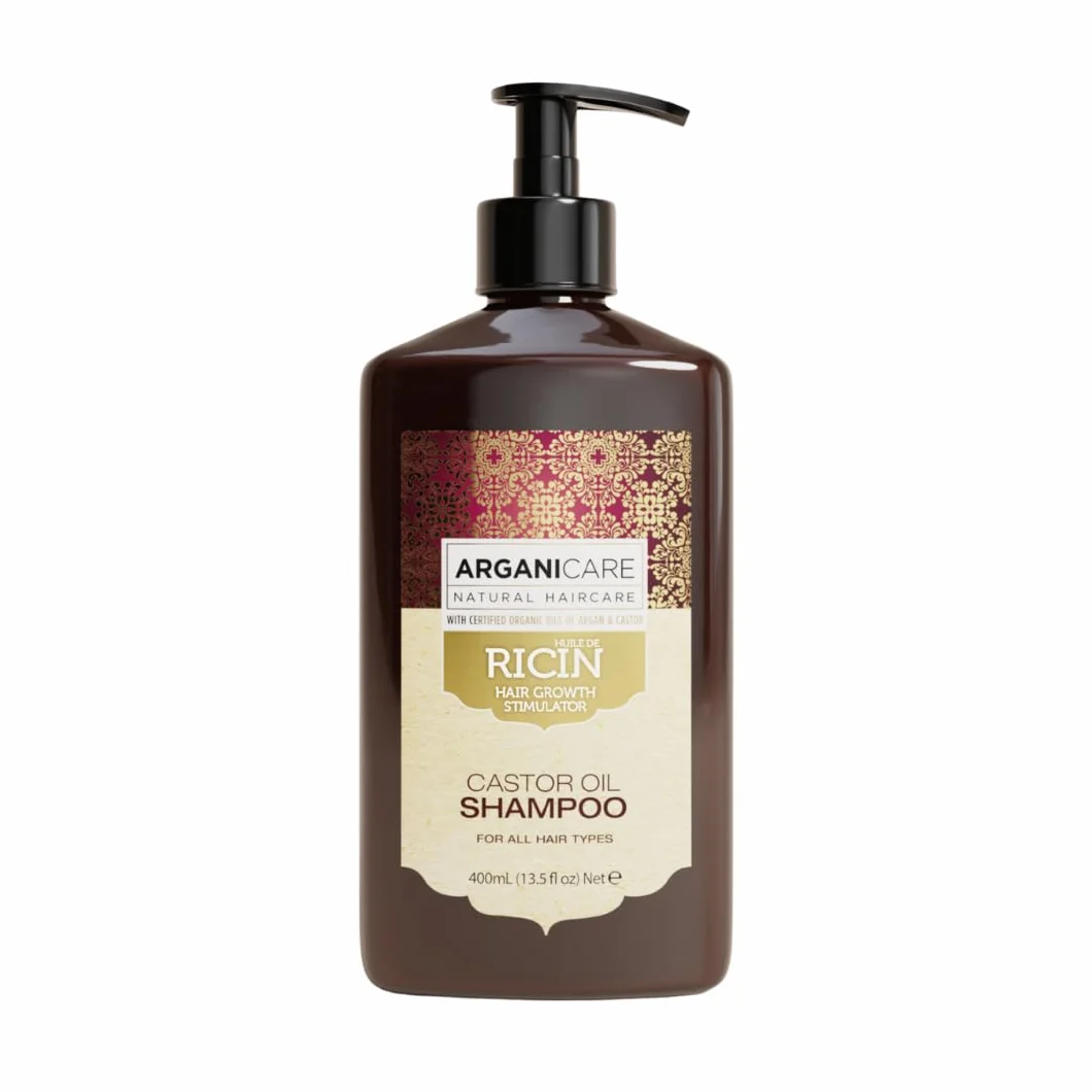 Arganicare Champú crecimiento cabello aceite ricino argán orgánico 400 ml