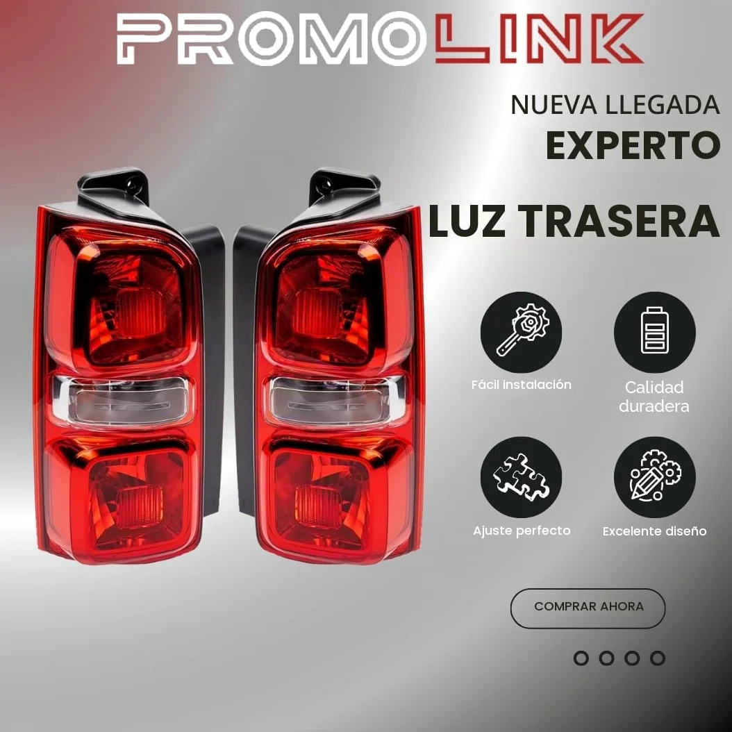 2 faros traseros traseros izquierda derecha compatible con Peugeot Expert Citroen Jumpy Toyota Proace Vivaro con certificado E 9808243080 9808243180