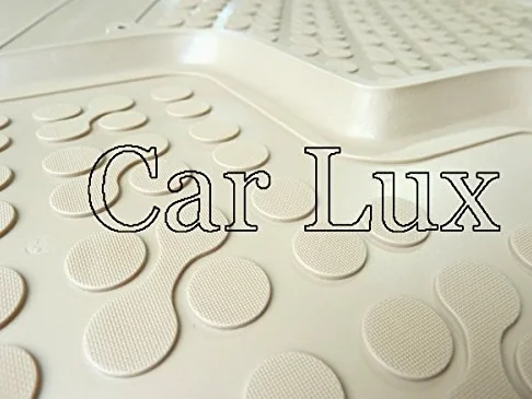 Car Lux AR01975 - Alfombrillas de goma a medida tipo cubeta beige para Porsche Cayenne 1 desde 2002-