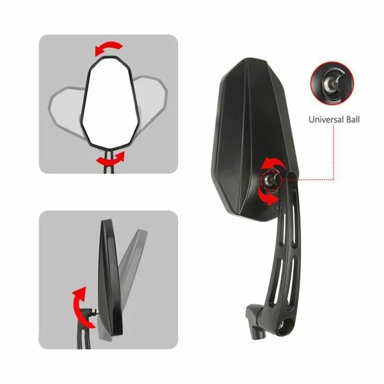 Retrovisor manillar scooter Espejos Retrovisores De Motocicleta Espejo Lateral Universal Compatible con KYMCO Para Downtown 350 G Dink 250 Para Xciting 400i Para Superdink CT350 Aluminio 8/10 Mm