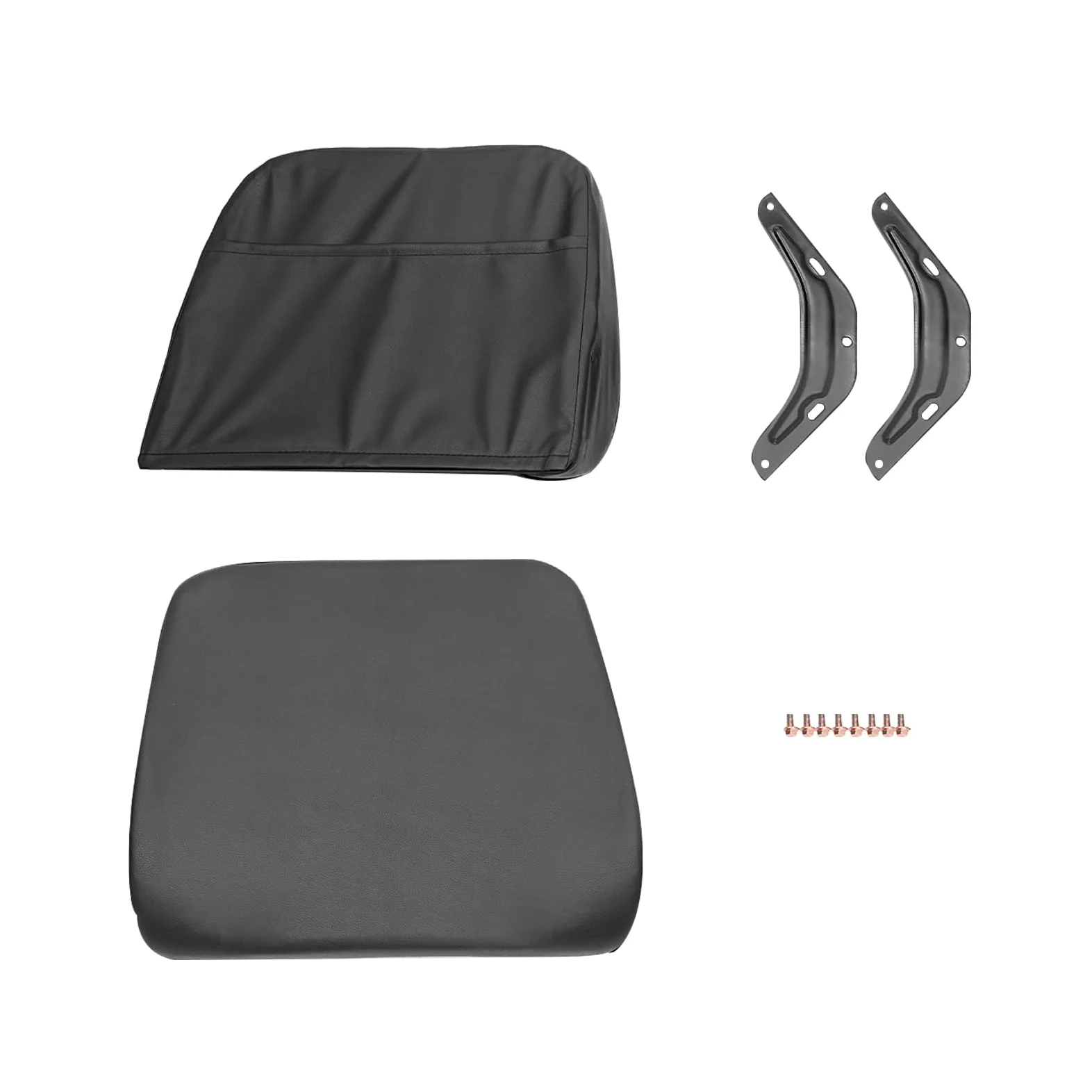 Asiento universal universal para carretilla elevadora, asiento ajustable de PVC esponja de acero para tractor, cortacésped, excavadora