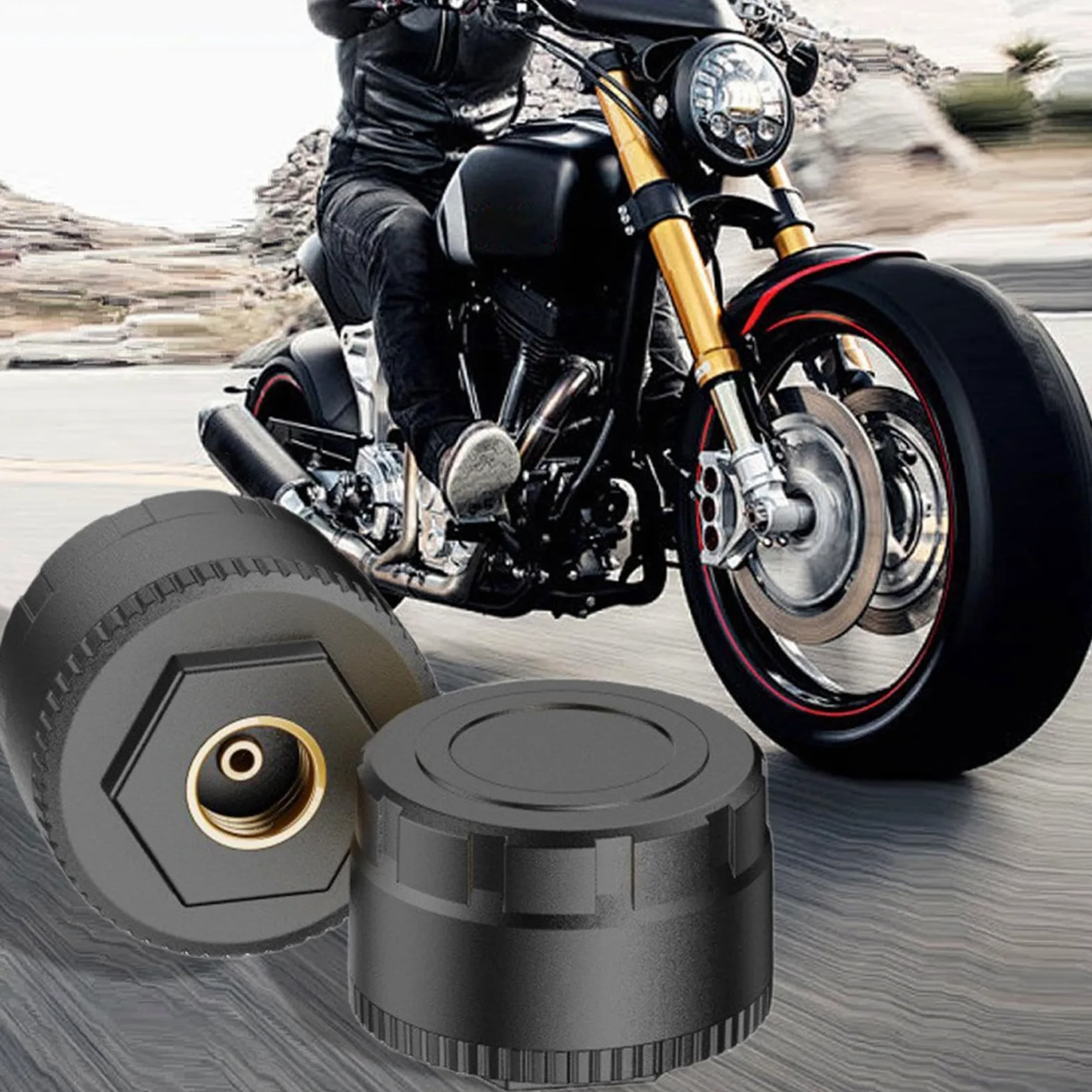 Manómetro de presión de neumáticos preciso Inalámbrico de Monitoreo de | de Monitoreo de Presión de Neumáticos Para Moto Scooter Todoterreno y