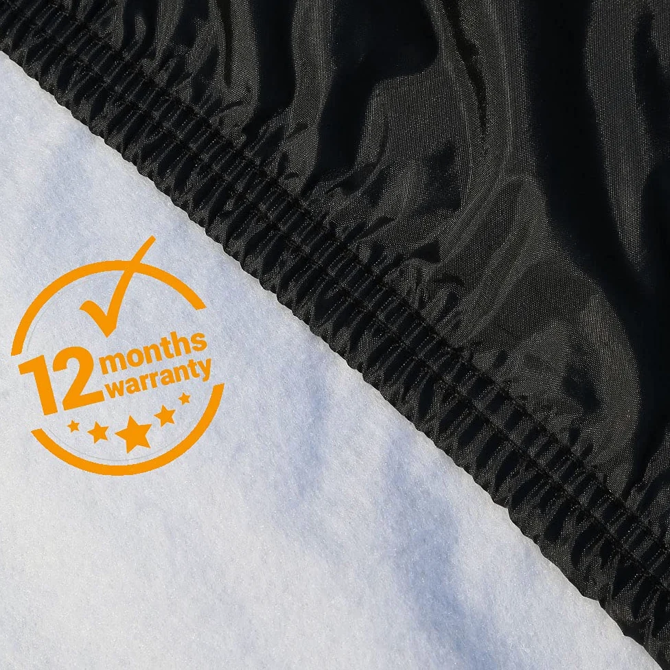 Coverado - Funda Impermeable para automóvil, para Todo Tipo de Clima, protección UV con Puerta de Cremallera, Respaldo de algodón, protección contra Granizo, Resistente al Viento, Ajuste Universal