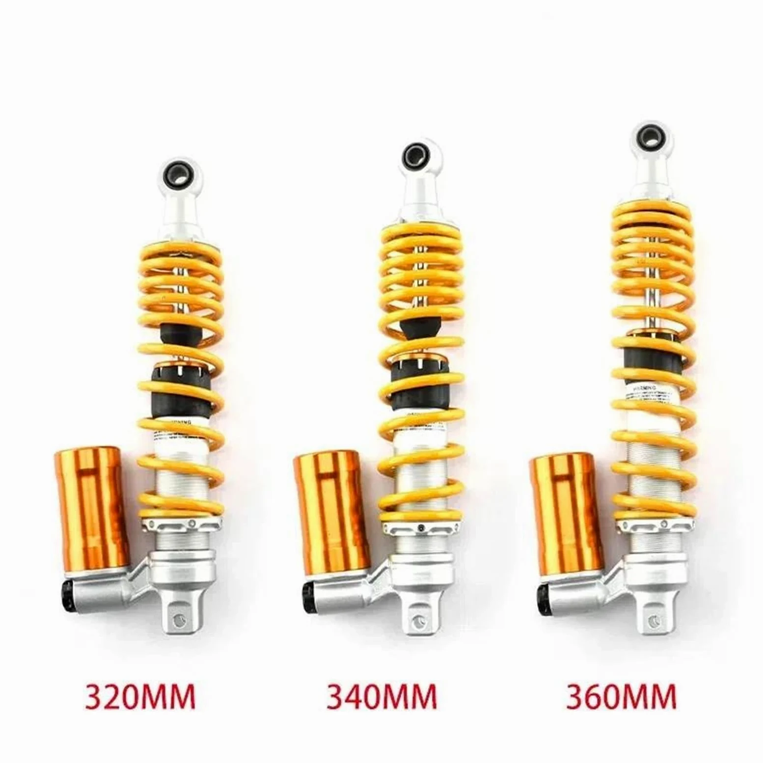 2 amortiguadores Traseros oleoneumáticos Ajustables invertidos para Motocicleta Suzuki ATV (320 mm, 340 mm y 360 mm)