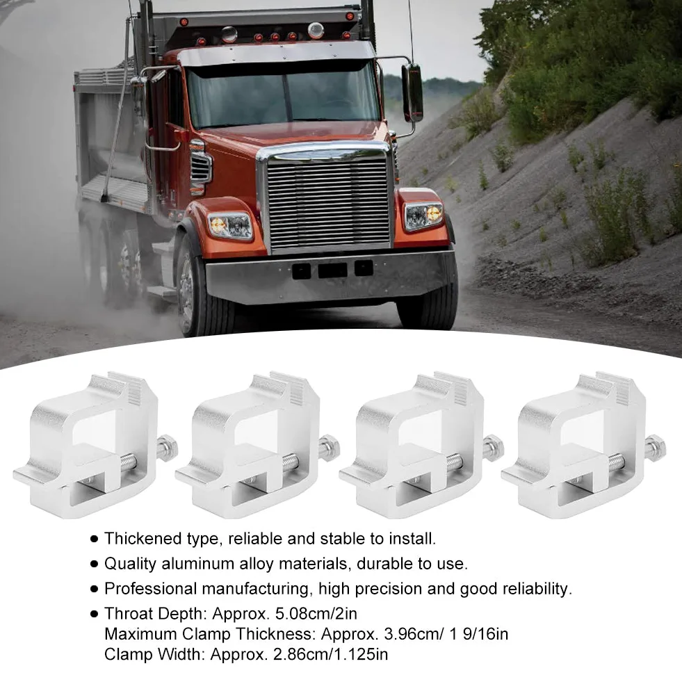 Paquete de 4 Abrazaderas para tapa de camión ,abrazaderas de montaje de carcasa universal Tite Lok Truck Cap Topper Accesorios de servicio pesado para todas las camionetas ,exterior automotriz