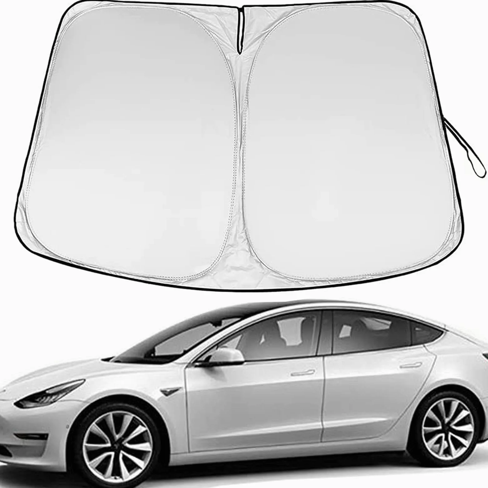 Parasol para parabrisas de coche diseñado para Tesla Model 3/Y exclusivamente
