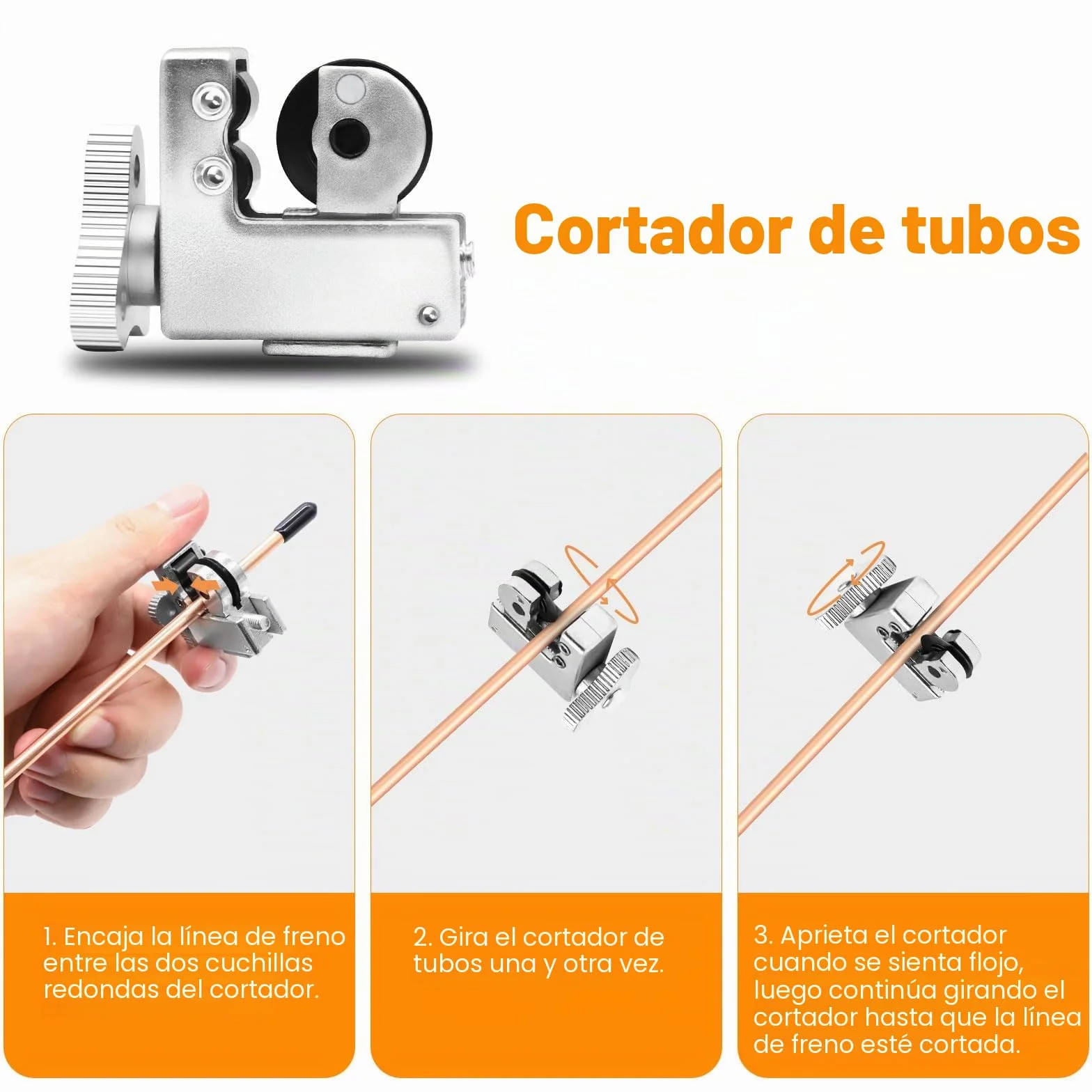 Kit de herramientas para ampliar las líneas de freno, línea de freno de acero 7,6 m, diámetro 4,75 mm, con 16 accesorios + 5 conectores, ideal para sistemas de frenos hidráulicos de coche
