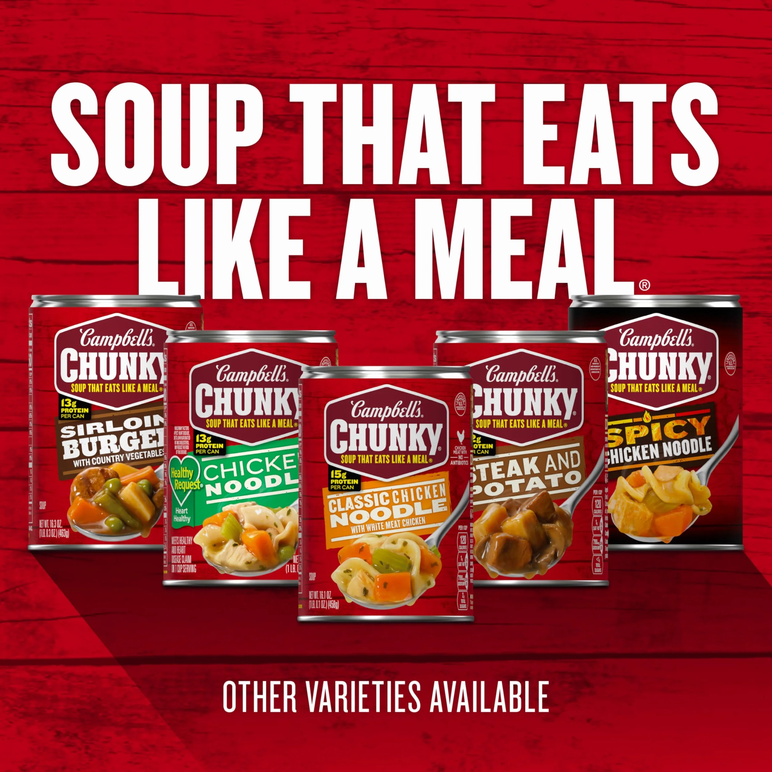 Campbell's Sopa gruesa gumbo pollo salchicha 3 latas 16 onzas