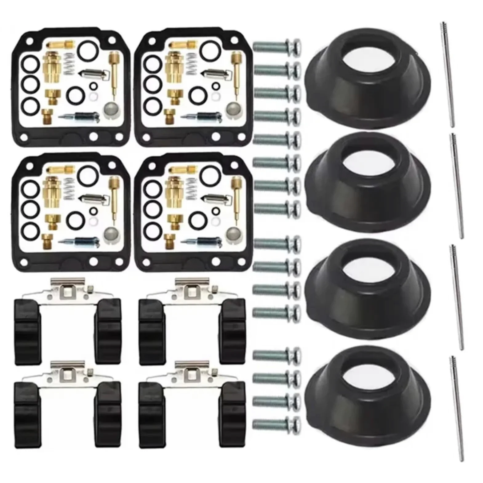 Kit Carburador Repuesto Kit De Reparación De Carburador De Motocicleta Compatible Con Yamaha Para FZ600 1986-1988 Para YX600 1986-1990 Diafragma De Émbolo Flotante Del Combustible(C Style)