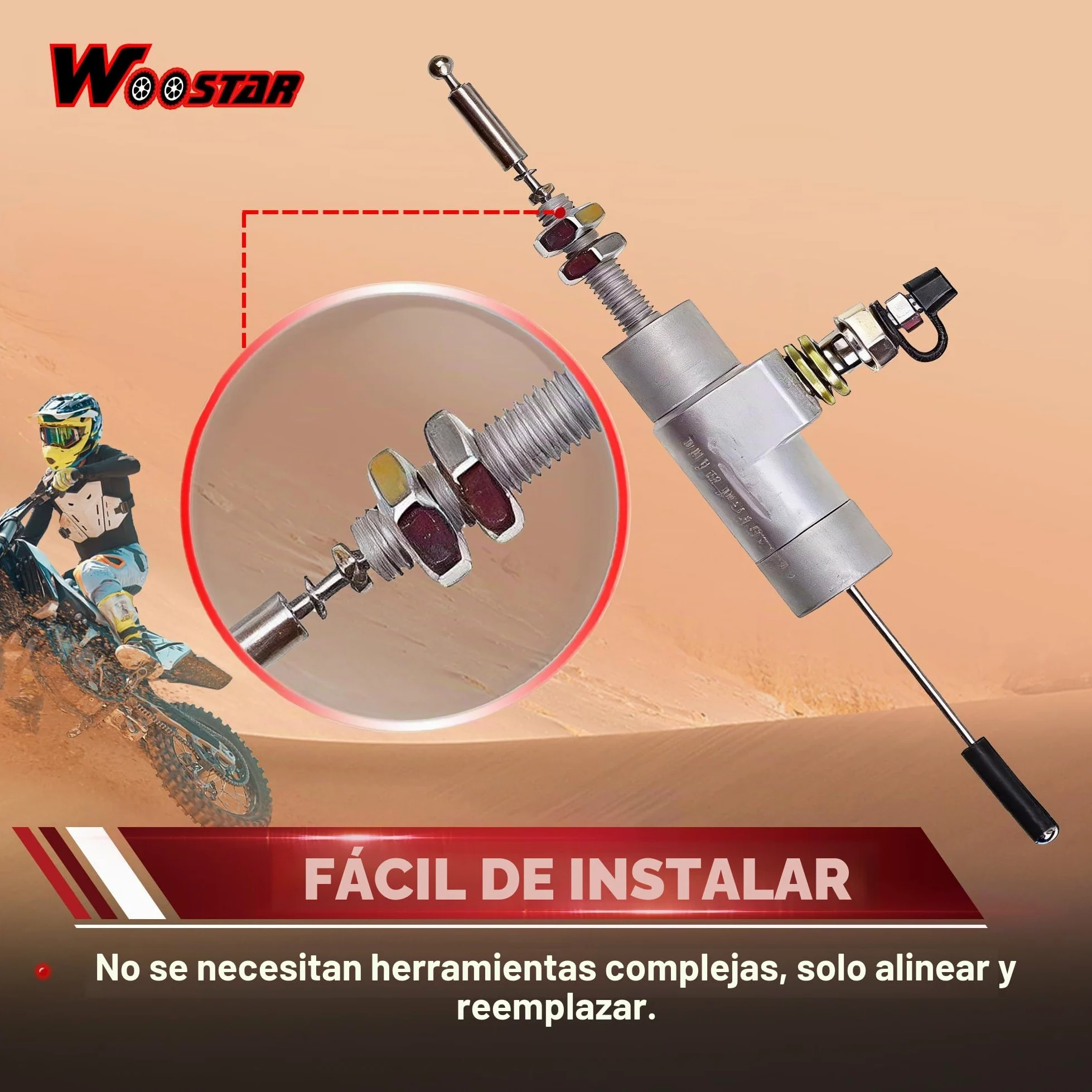 WOOSTAR Motocicleta Embrague Hidraulico Kit Cilindro Maestror con CNC Palancas de Freno Reemplazo para Suzuki GSX650F CR250 Dirt Pit Bike Plata