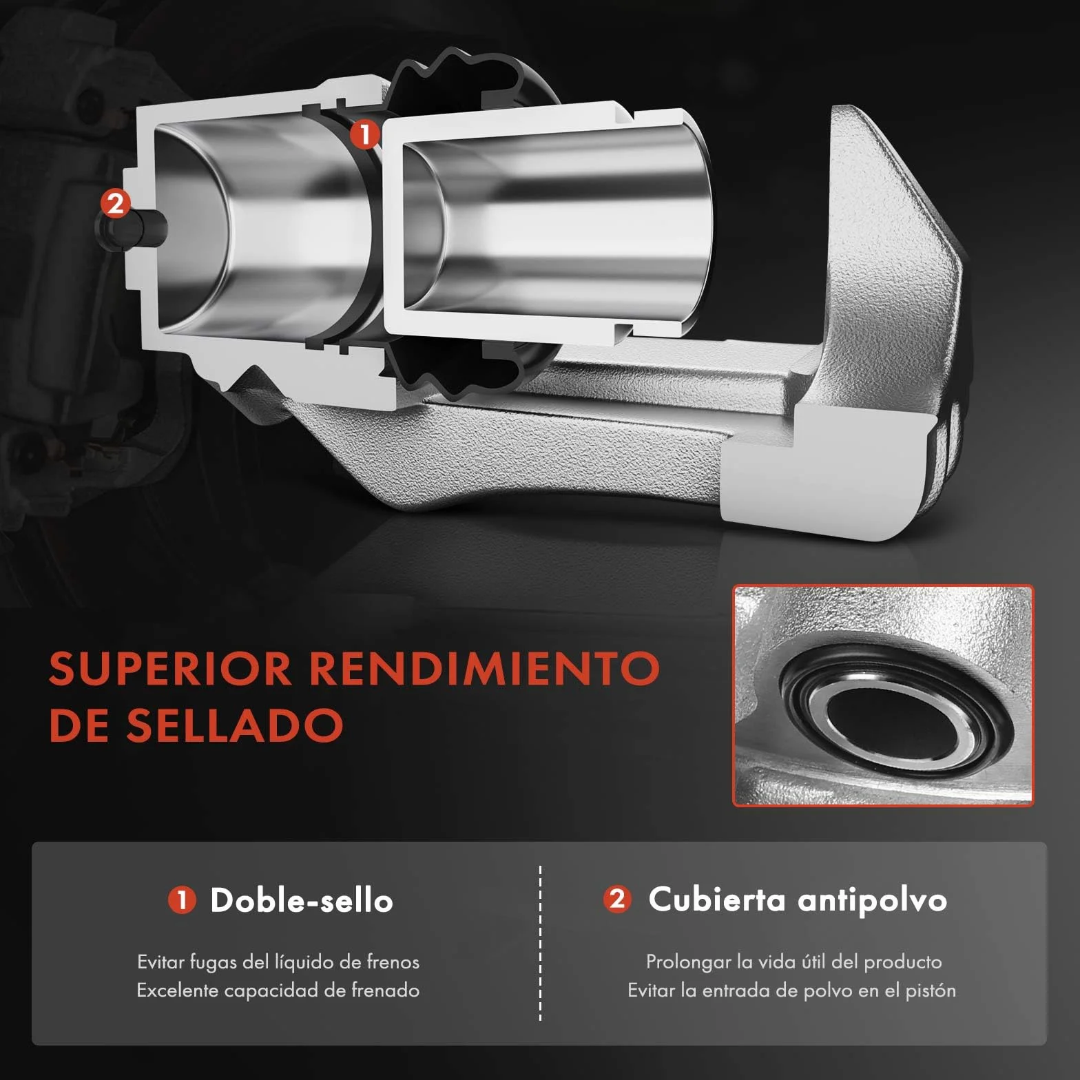 Frankberg Pinza de freno 0004217381 | Compatible con: Clase A W176, Clase B W242 W246, CLA Coupé C117, Clase GLA X156
