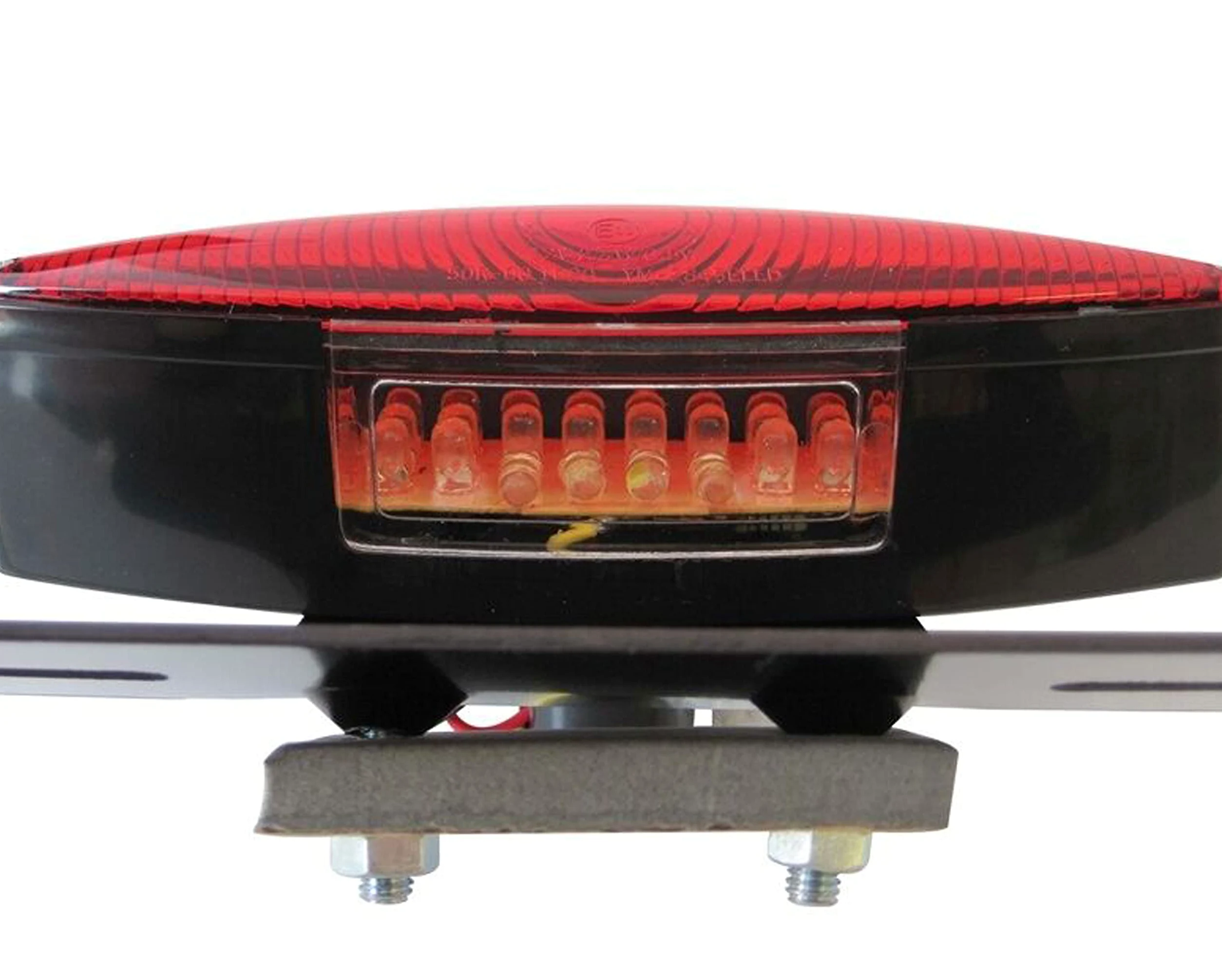 Alchemy Parts Moto LED Luz Trasera con Luces de Matrícula Rojo Lente Negro Soporte