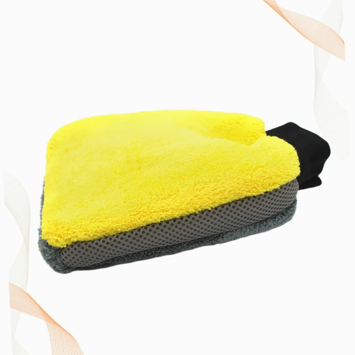 GLEAVI 2piezas Guantes De Lavado De Autos Impermeables De Microfibra Doble Cara Diseño Práctico para Limpieza De Vehículos y Superficies Delicadas Guantes De Lavado para Hogar y