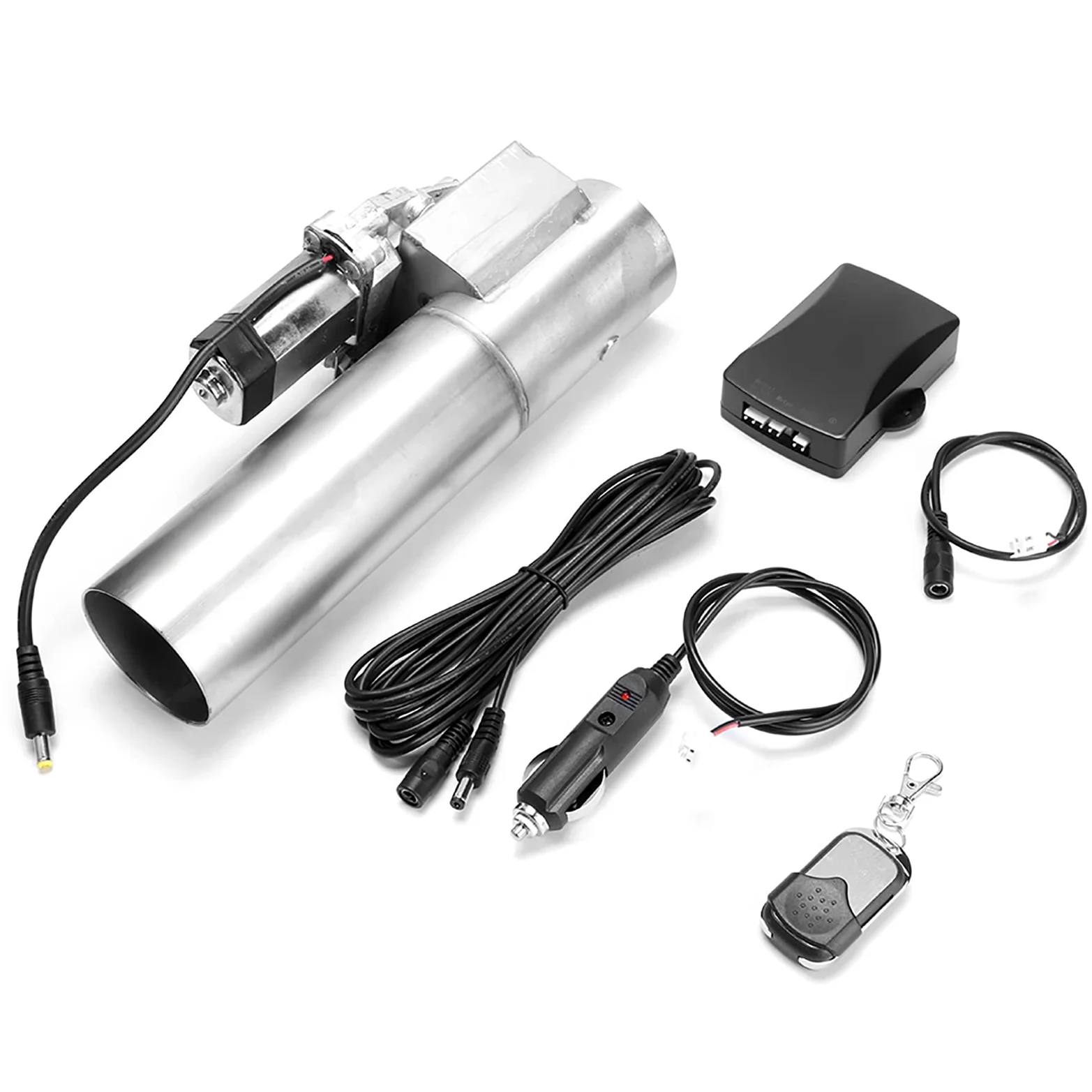 Válvula de Escape Eléctrica, Tubo de Escape Eléctrico de 2,5 Pulgadas, Válvula de Corte E, Control Remoto, Kit de Válvula de Escape de Acero Inoxidable Tubo de Escape