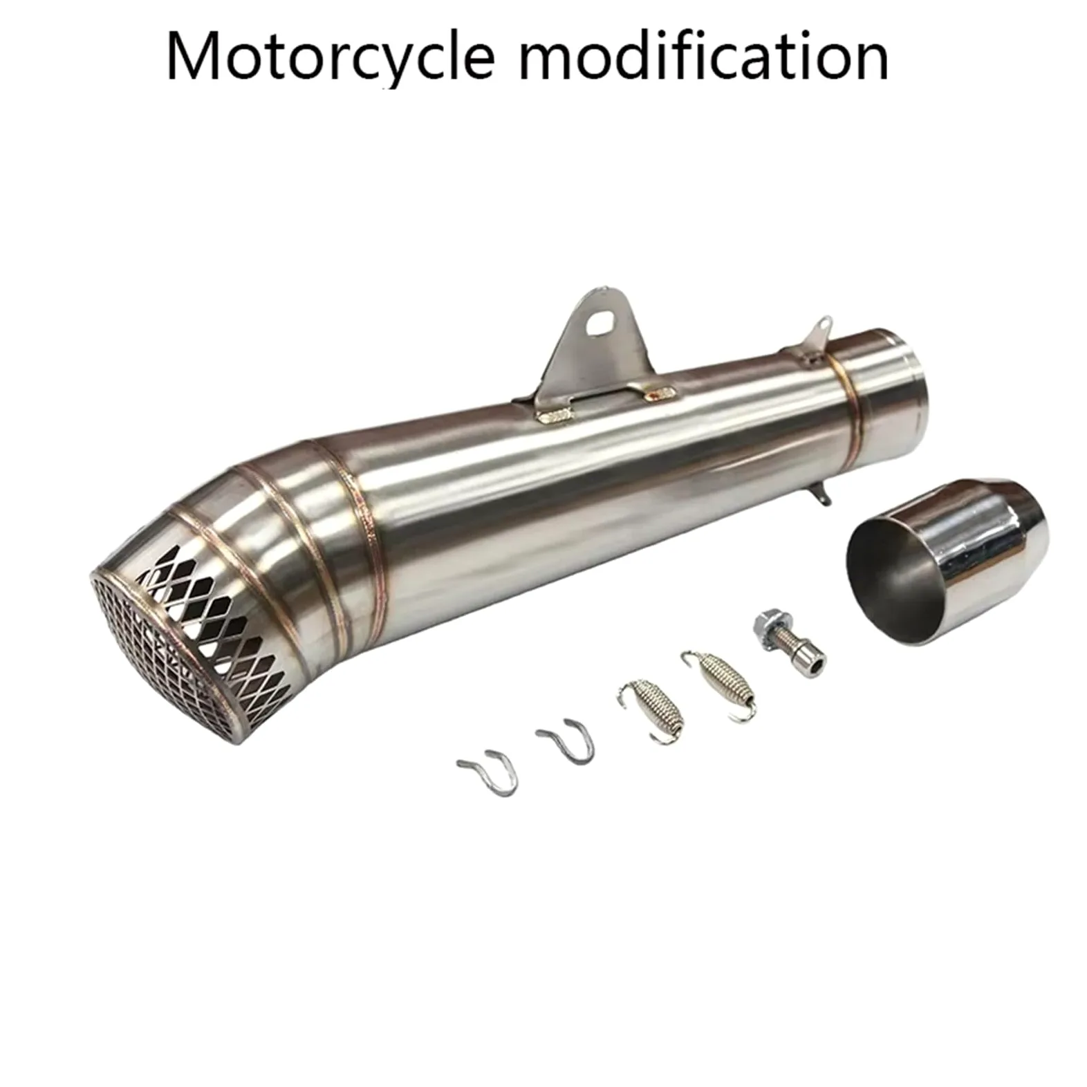 silencioso escape moto Para R6 K6 Para K8 Para K9 Silenciador escape | Para R1 para R6 tubo de escape motocicleta Scooter escape 51mm silenciador de escape Universal(Titanio)