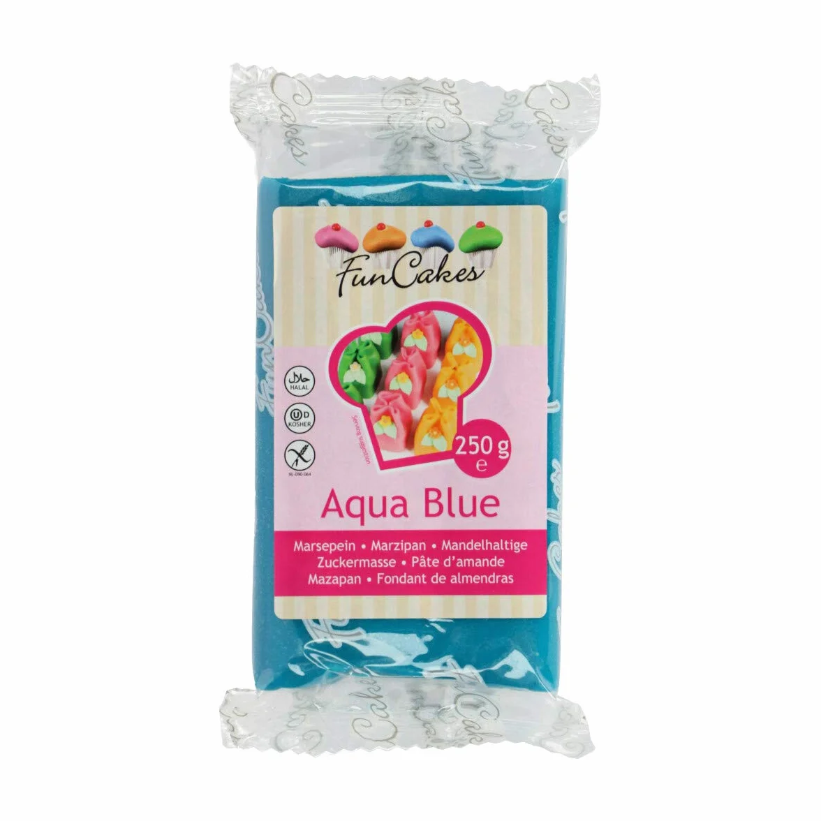 FunCakes Mazapán 250 g Flexible Fácil de Extender Decoración de Pasteles Halal Kosher sin Gluten