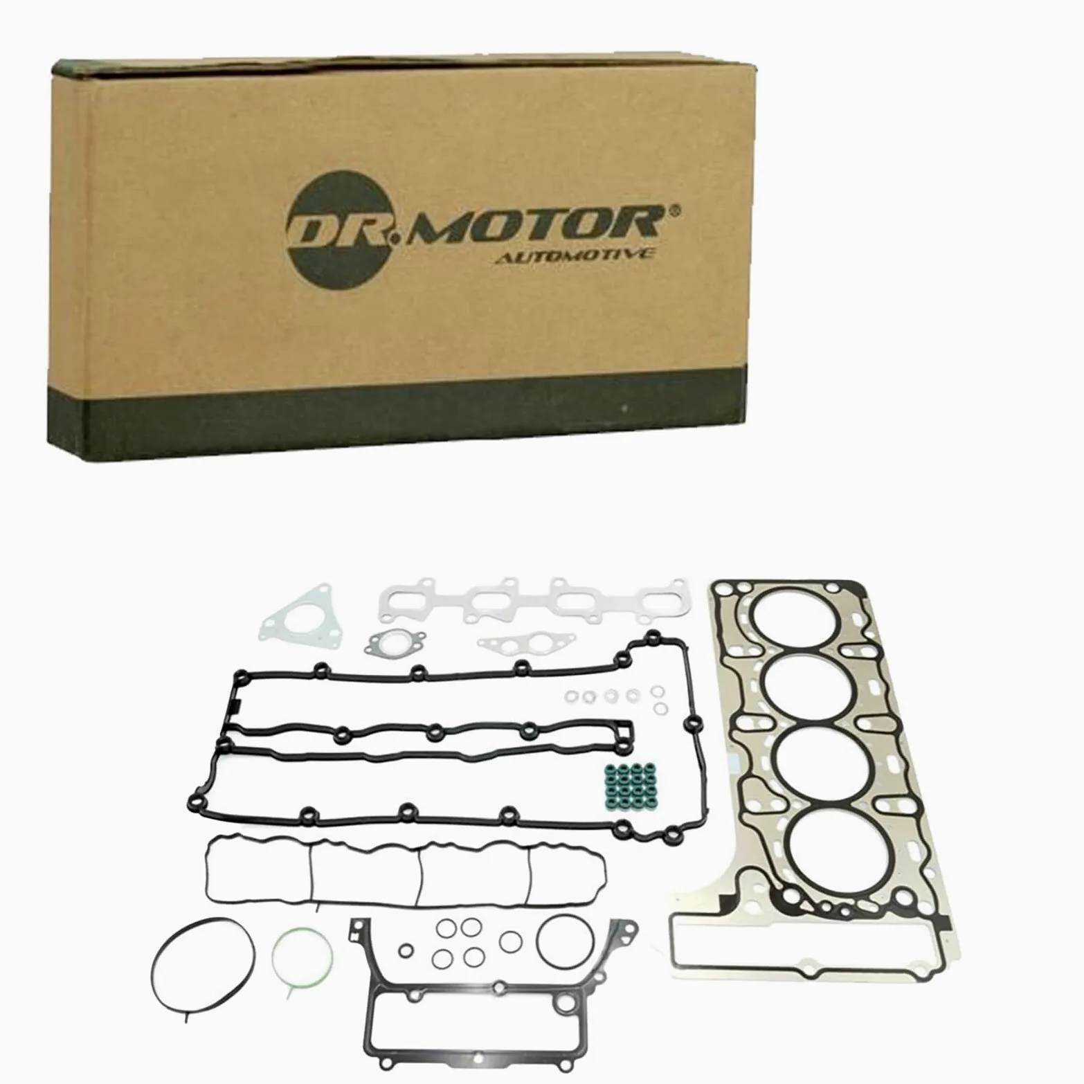 DR.MOTOR AUTOMOTIVE DRM12221S Juego de juntas culata con junta para la tapa de culata de cilindro con junta de culata con junta de vástago de válvula con junta(s) para colector de admisión con