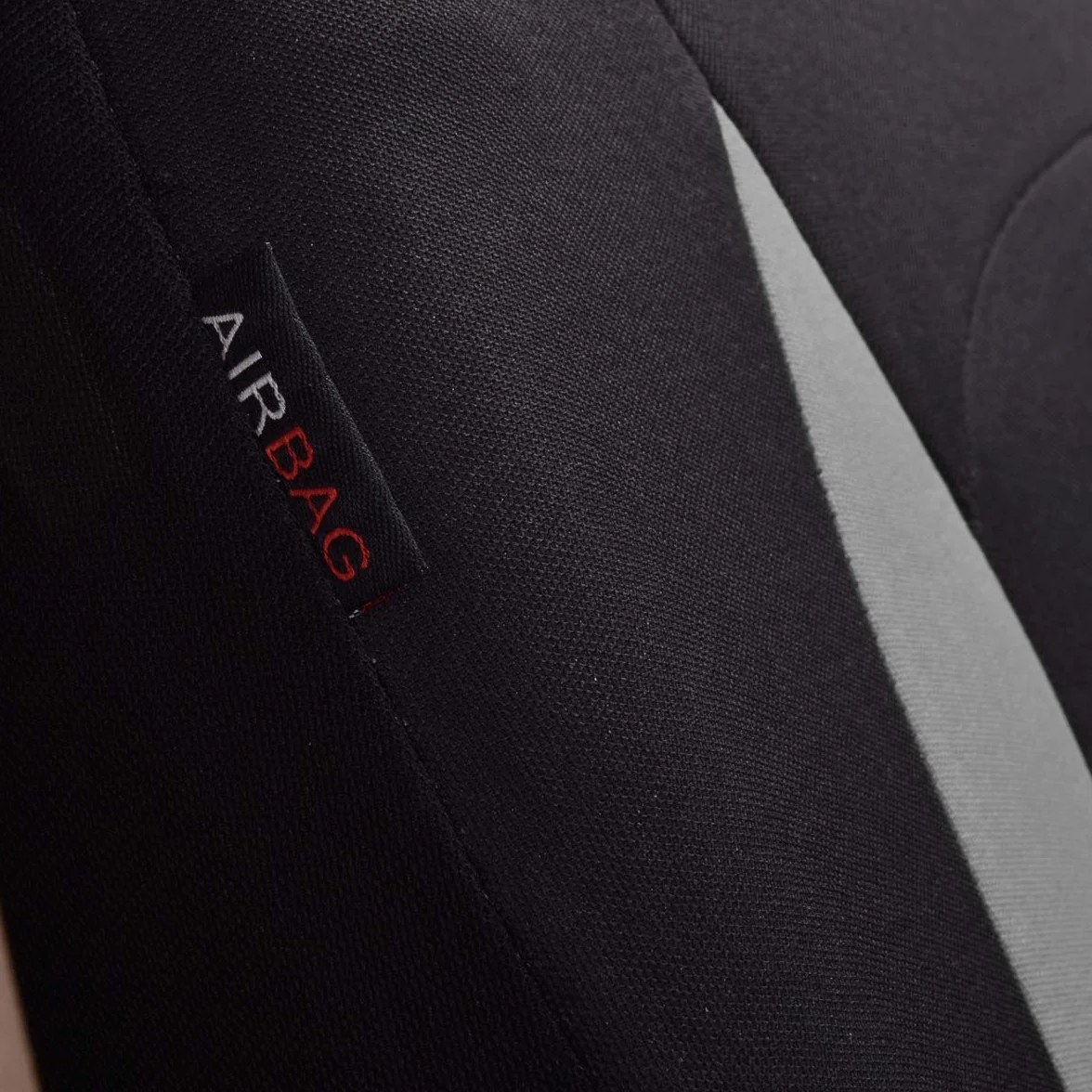 Flying Banner Fundas Asientos Coche Universales para Delanteros y Traseros Compatibles con Airbags Laterales(Juego Completo, Gris)