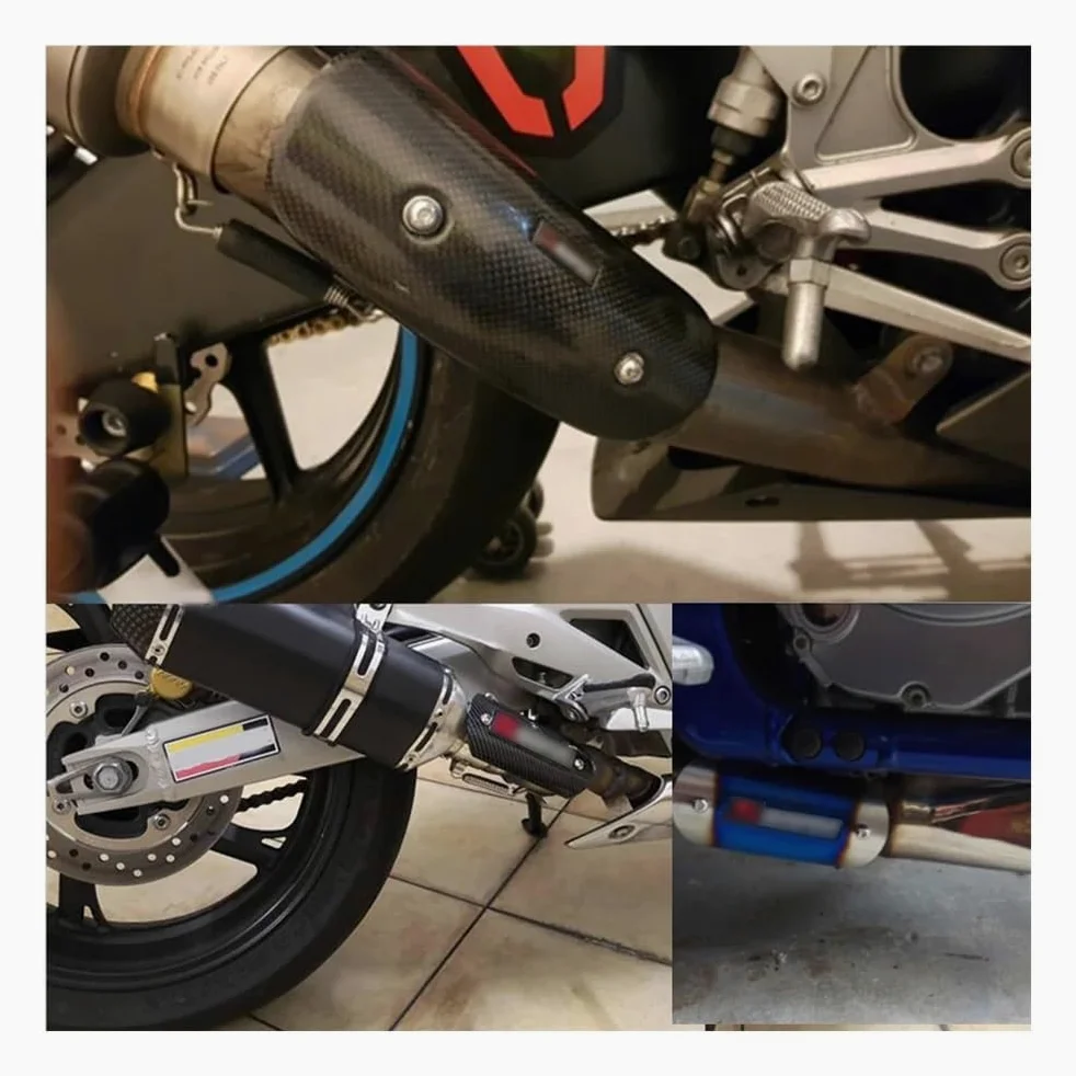 Deflectores Calor Escape Para Y&amaha Warrior 350 Raptor 660r Silenciador De Escape Para Motocicleta Tubo Medio Conectar Cubierta De Protección Térmica