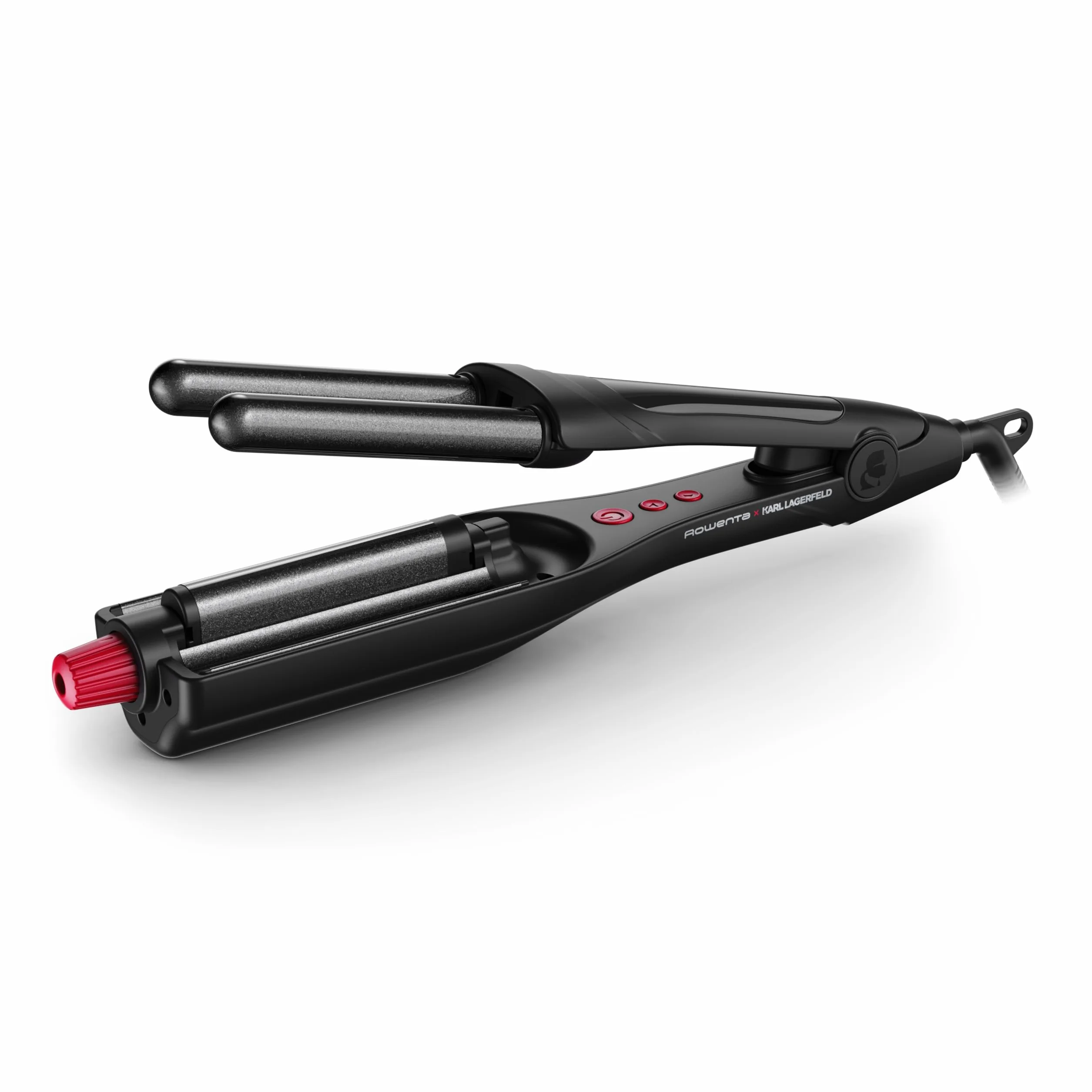 Rowenta x Karl Lagerfeld Waves Addict Hair Waver CF471L, Styler de 4 Mossi con Ajustes de Profundidad y Temperatura Ajustable
