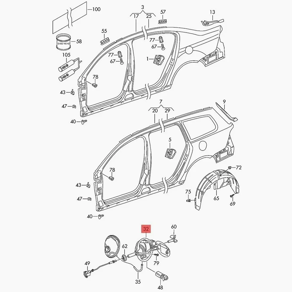 Tapón de aceite del motor 3AD809857 3AF809857 3AE809857 Tapa De La Puerta Del Tanque Combustible Gas Relleno Para VW Para PASSAT Para B7 2012-2015(Black)
