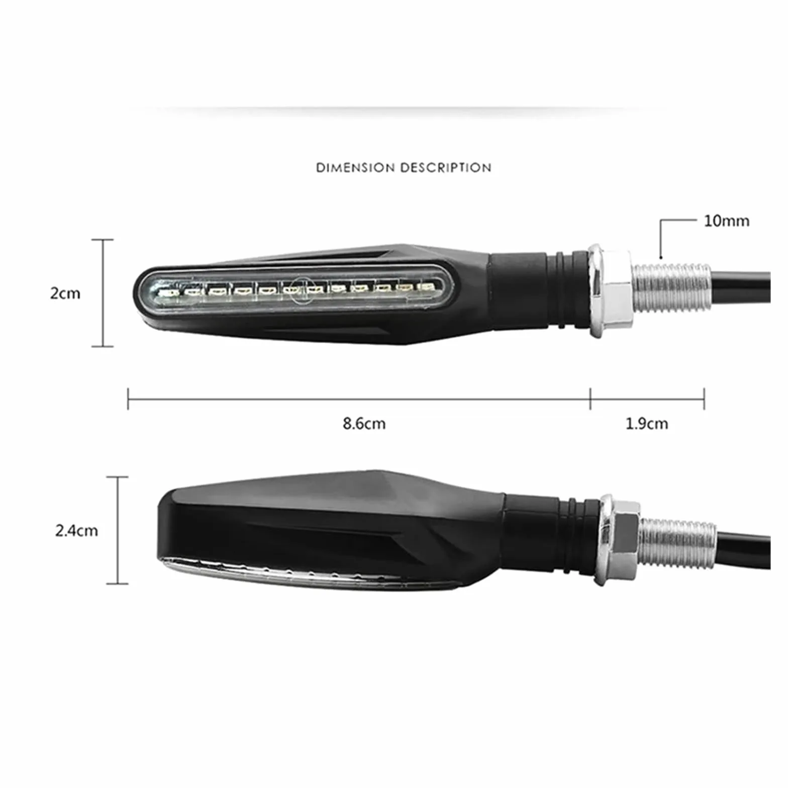 Luz Intermitente para Motocicleta 2835SMD, 12 V, 12 LED, para Tuning De Motocicletas Garupa Virago 535, Homologada. Indicadores Giro