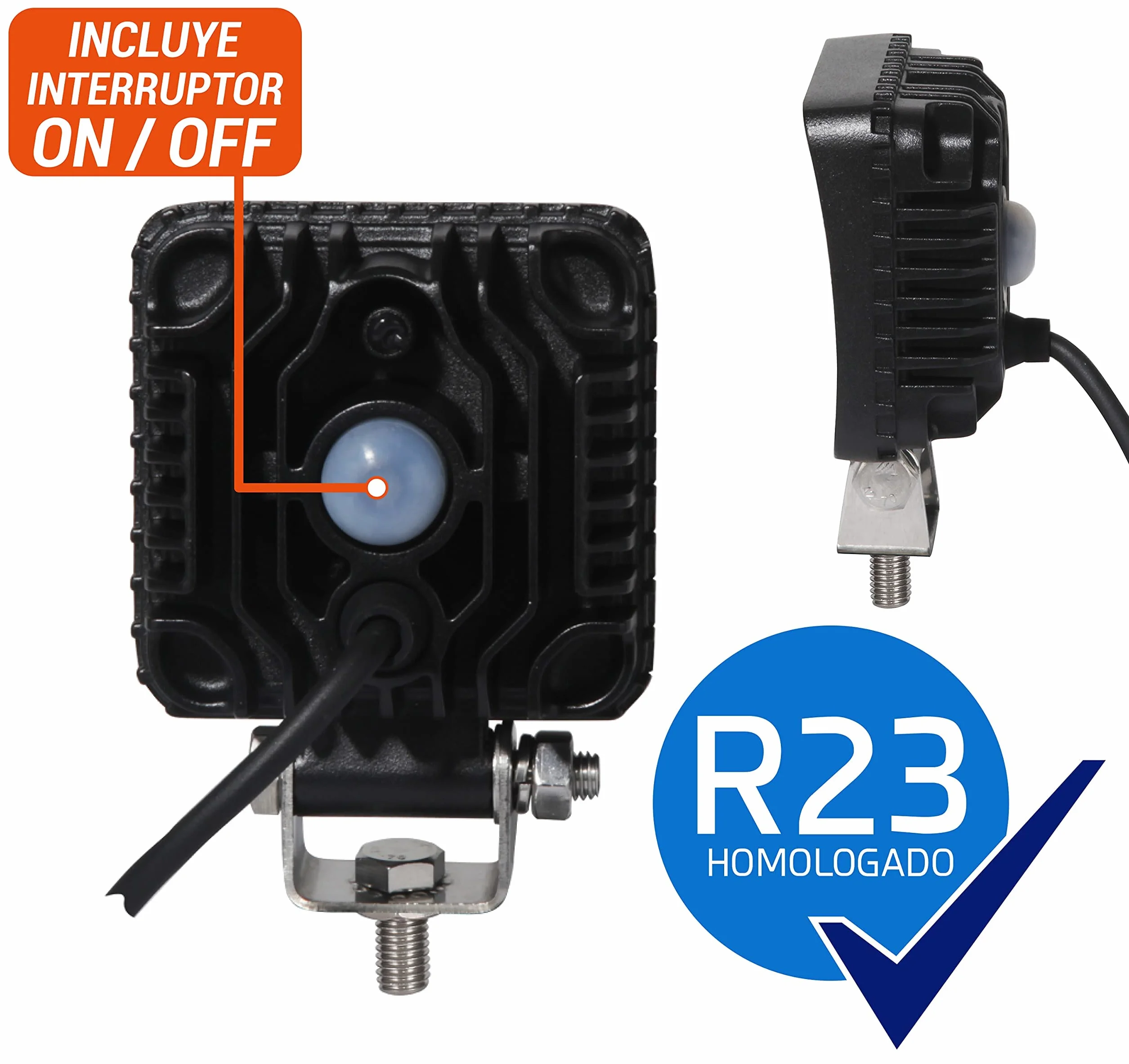 Ryme Automotive Foco de Trabajo LED 16W 1500 Lúmenes 10-30V IP67 Faro LED para Camión Coche 4x4 Tractor