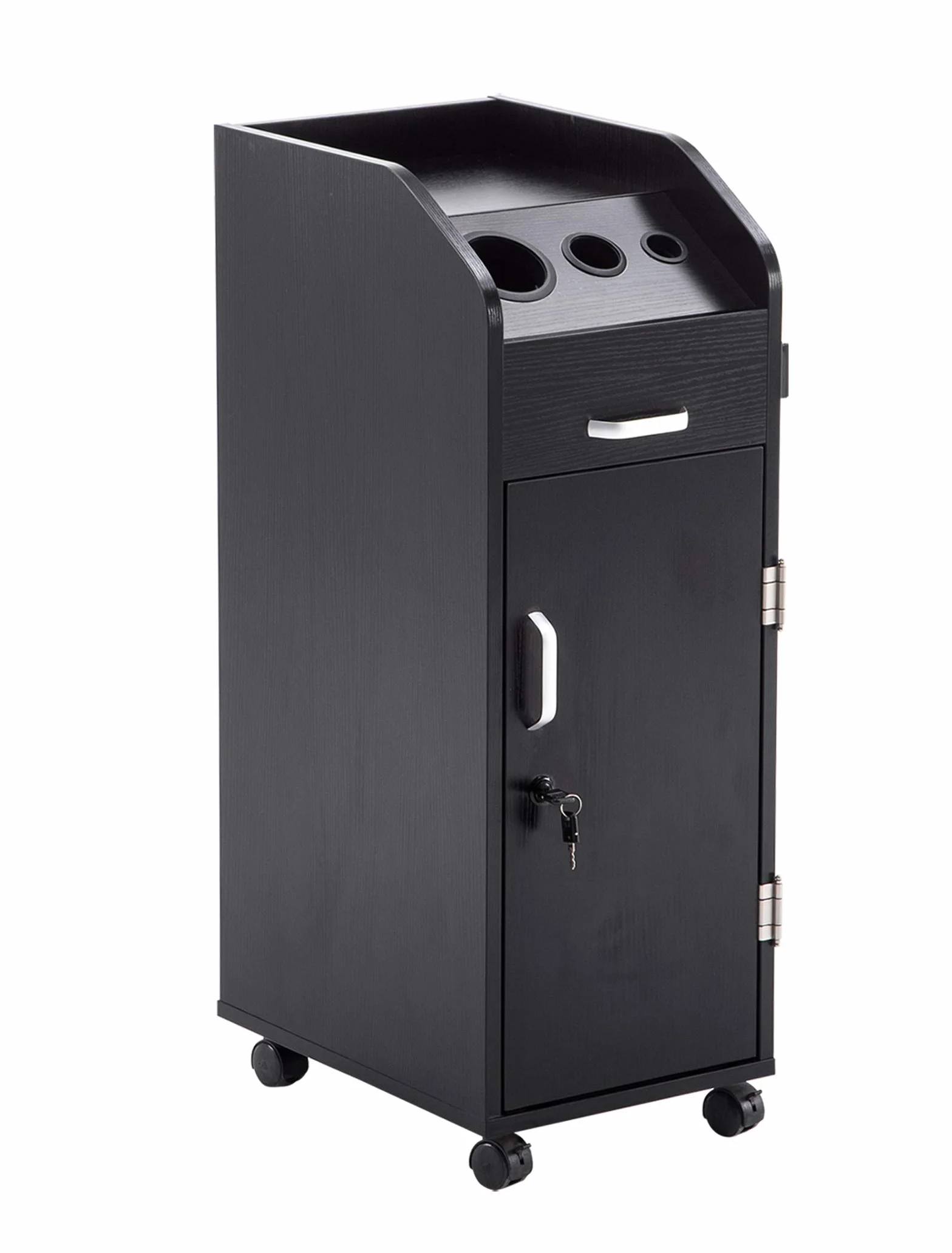BarberPub Carrito de Peluquería con Ruedas Apilable 2011 Negro