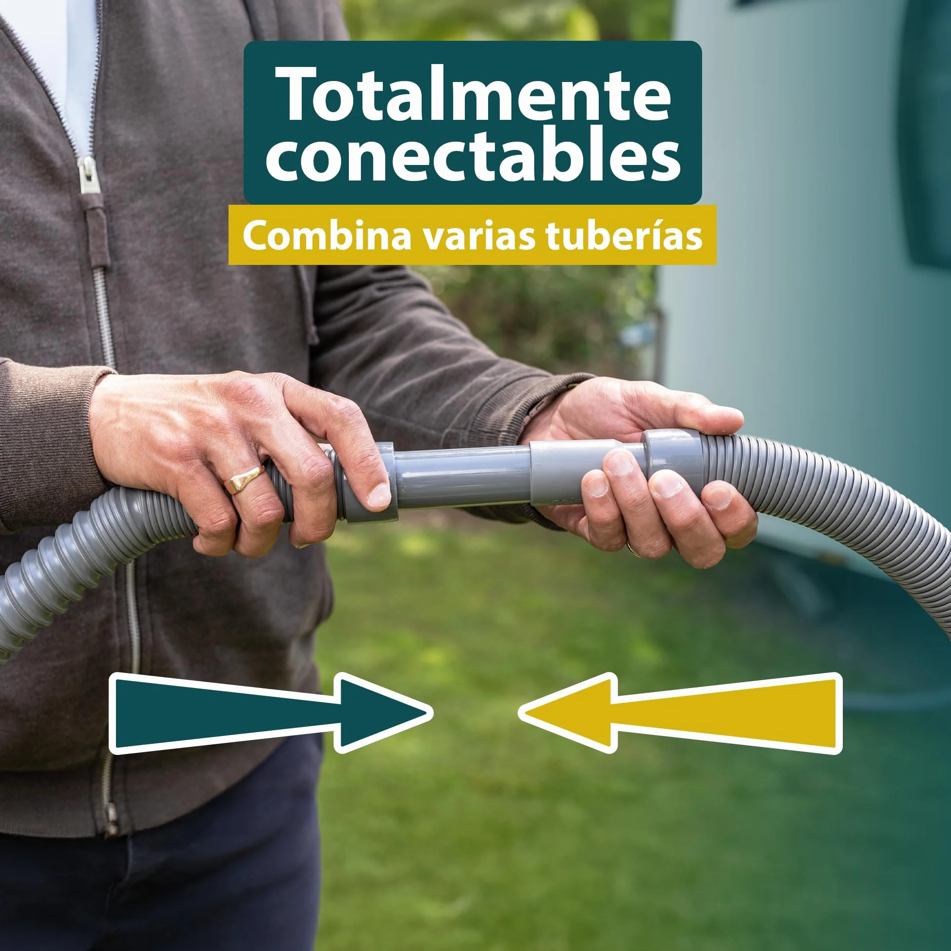Colapz Tubo Flexible para Desagüe de Aguas Grises - 4 Mangueras Extensibles hasta 1m - Caravanas y Autocaravanas Accesorios