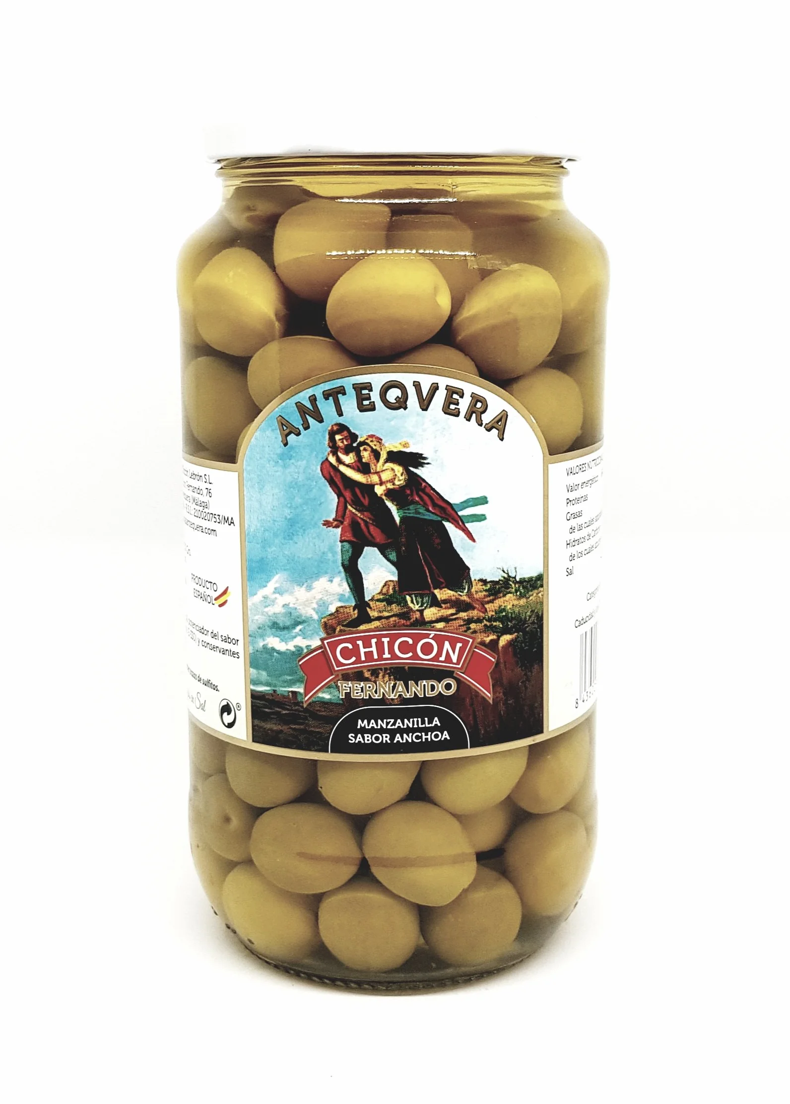 ACEITUNAS MANZANILLA SABOR ANCHOA CHICON 500 gr 2 sztuki