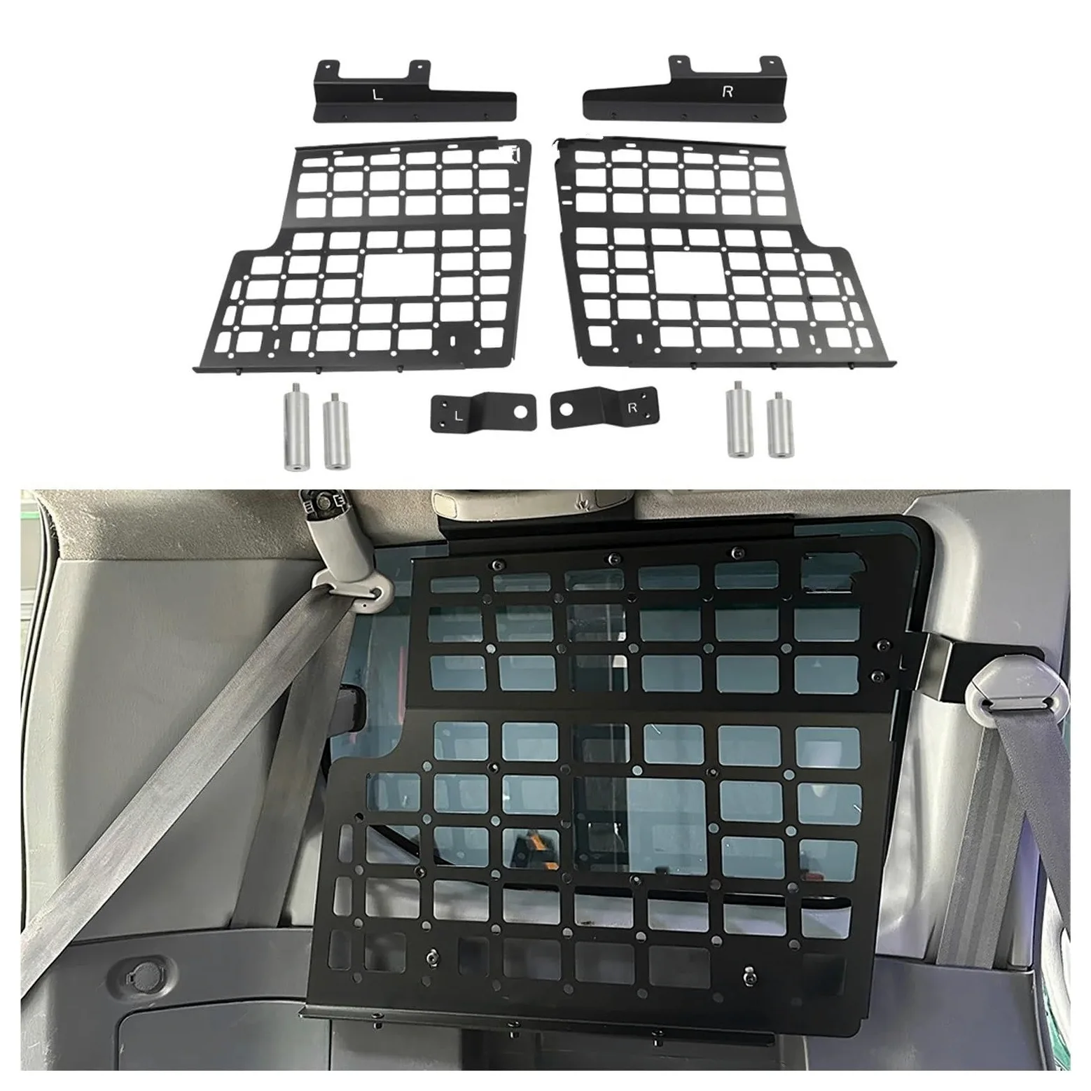 Cubierta Carga Maletero Trasero Estante Cortina Estante para Ventana Lateral Panel Almacenamiento Maletero Trasero para Toyota para Land para Cruiser para Prado LC90 LC95 1996-2002