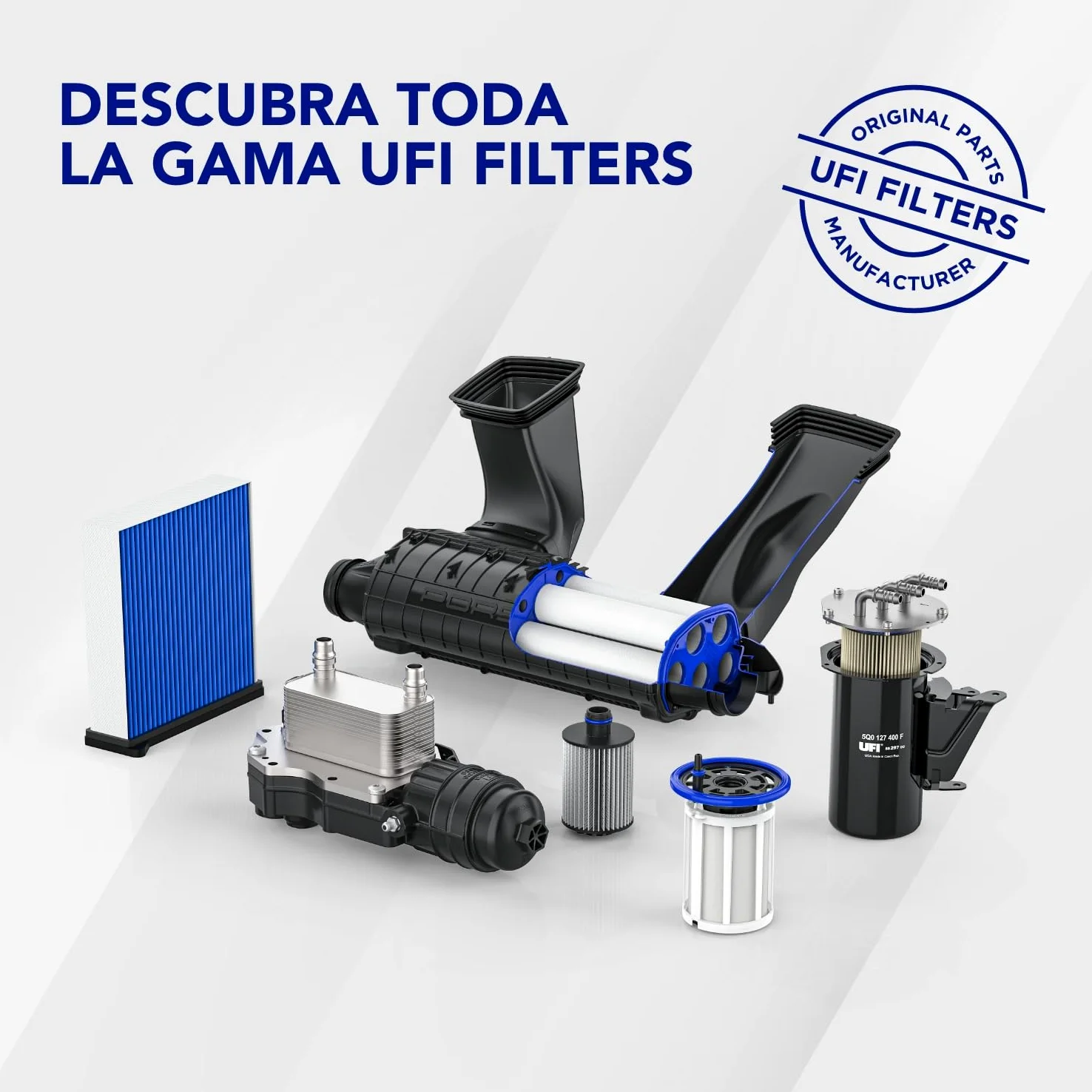 UFI Filters, Filtro Gasoil 55.145.00, Filtro de Combustible Diésel de Recambio, Apto para Turismos, Apto para Modelos Fiat