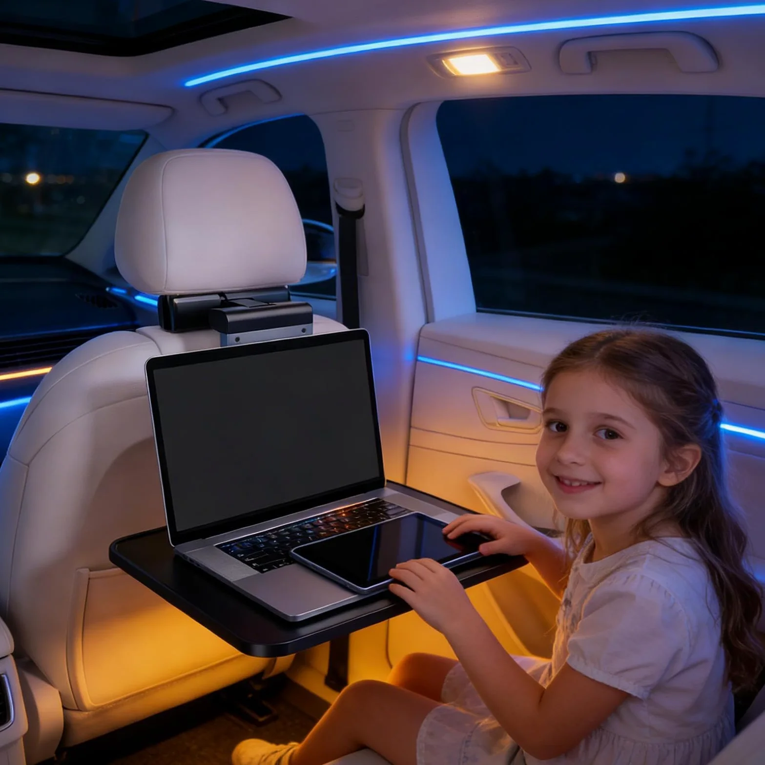 Mesa Para Portátil De Coche Soporte Antideslizante Para Comer Y | Bandeja De Viaje Para Comidas En El Coche Para Automóviles Sedán, Pickups, Vehículos,